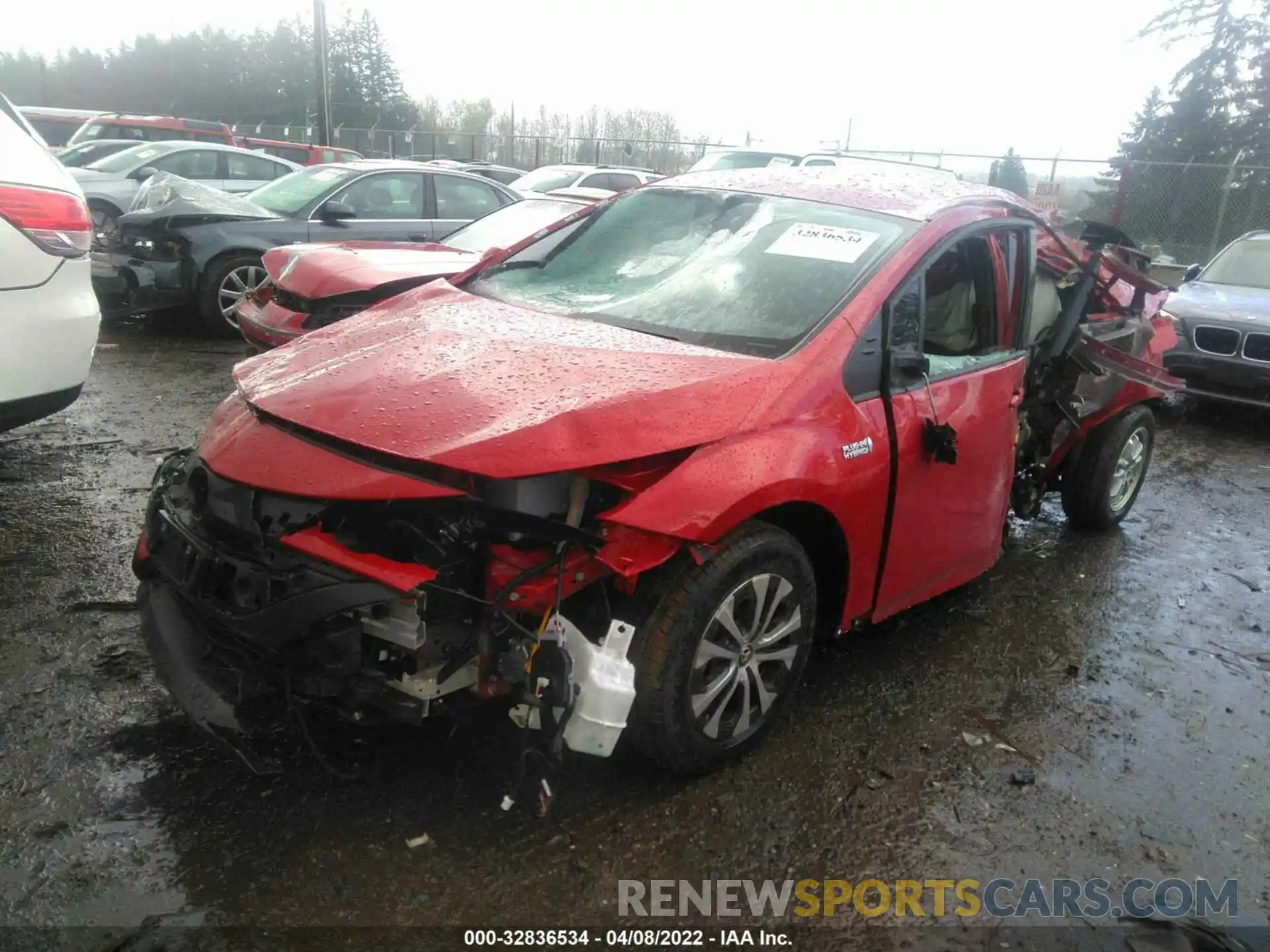 2 Photograph of a damaged car JTDKAMFP7N3208206 TOYOTA PRIUS PRIME 2022