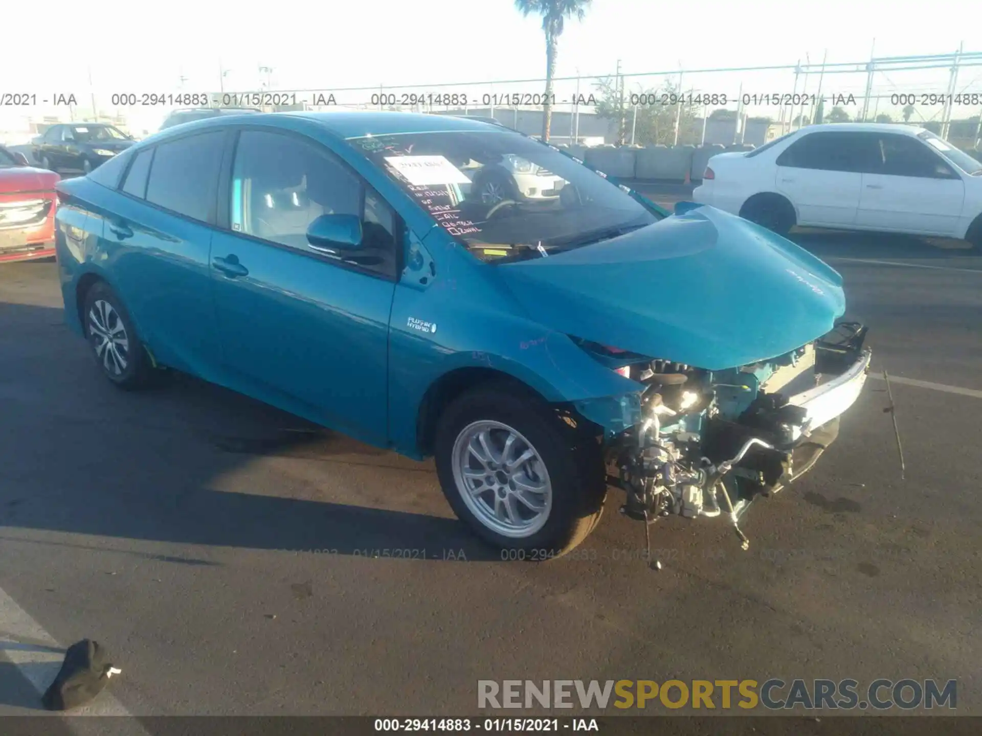 1 Photograph of a damaged car JTDKAMFP0M3170168 TOYOTA PRIUS PRIME LE X 2021