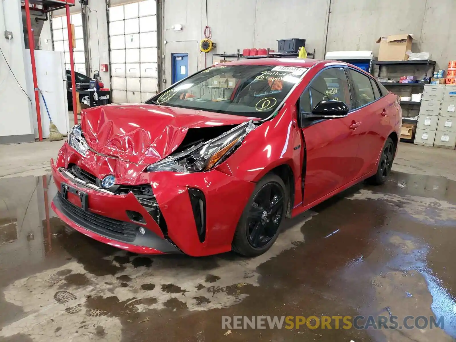 2 Photograph of a damaged car JTDKAMFU1M3129604 TOYOTA PRIUS XLE 2021