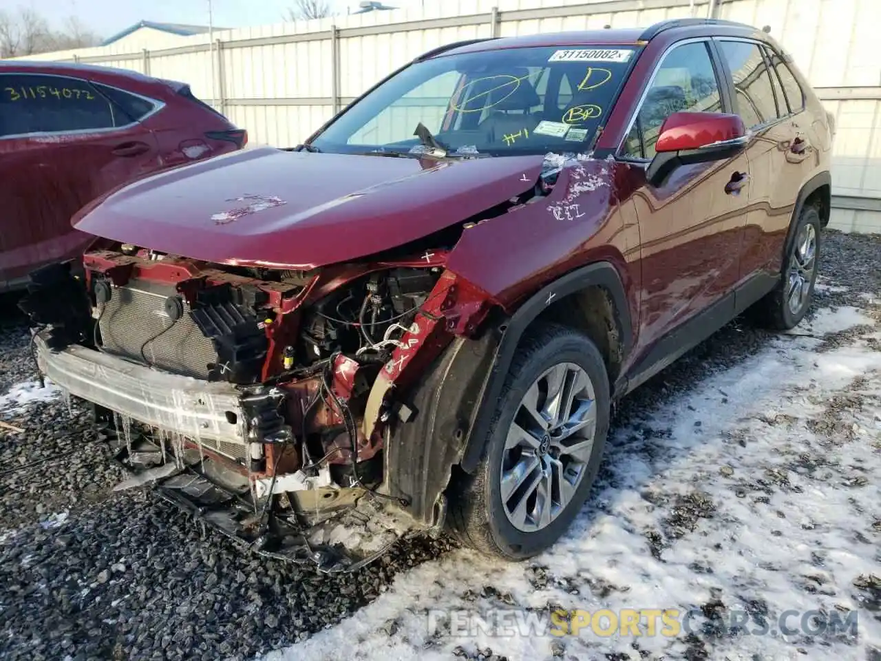 2 Photograph of a damaged car 2T3A1RFV1KC052097 TOYOTA RAV4 2019