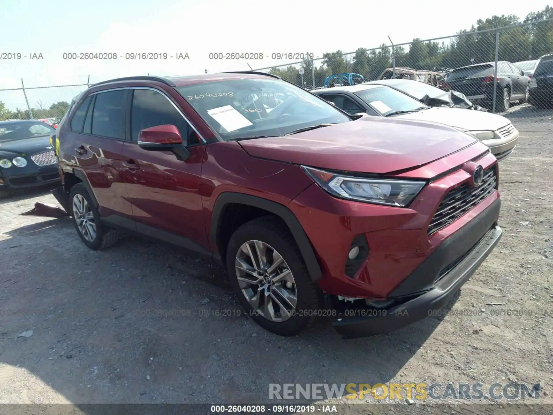 1 Фотография поврежденного автомобиля 2T3A1RFV2KW051328 TOYOTA RAV4 2019