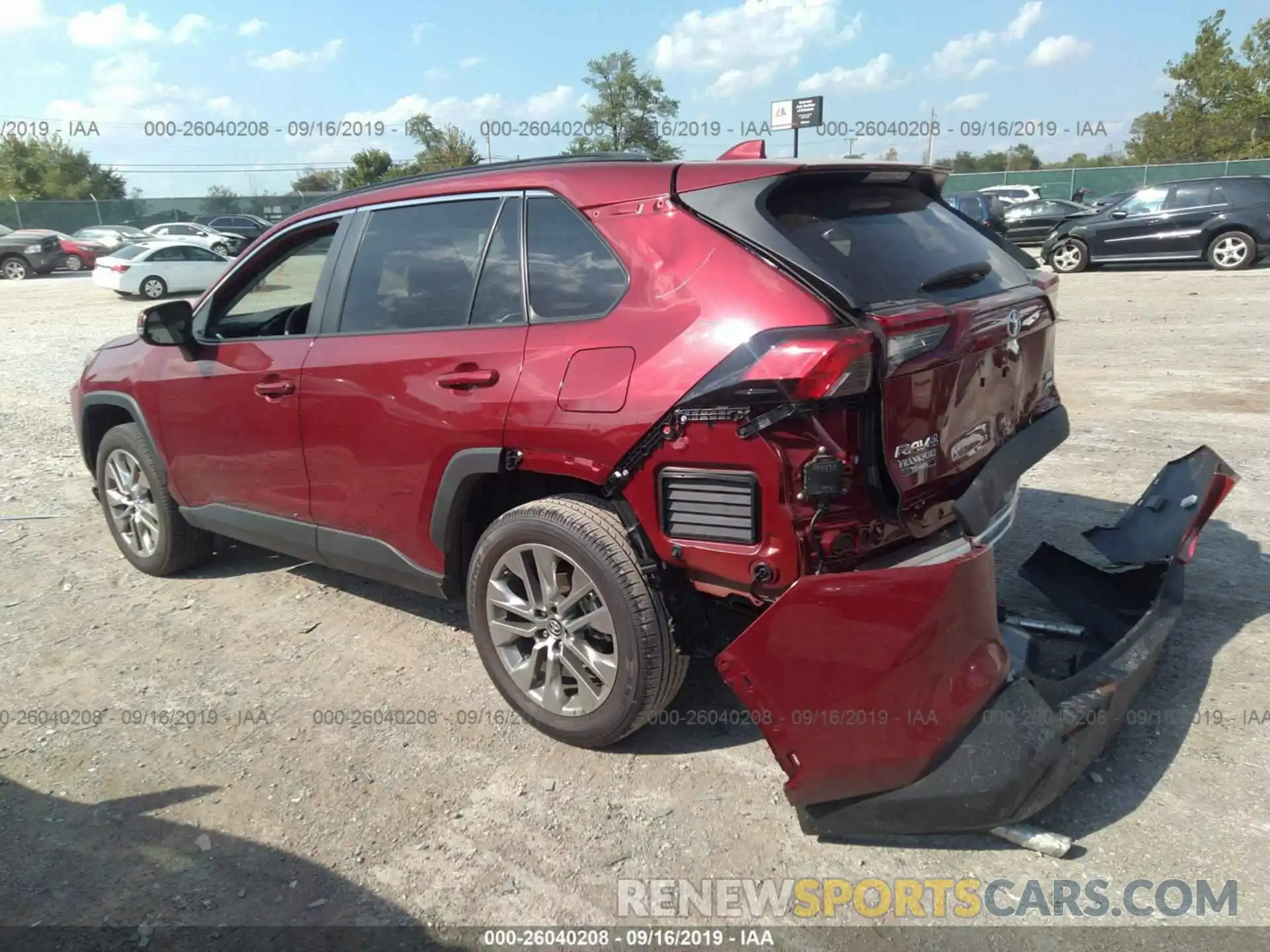 3 Фотография поврежденного автомобиля 2T3A1RFV2KW051328 TOYOTA RAV4 2019