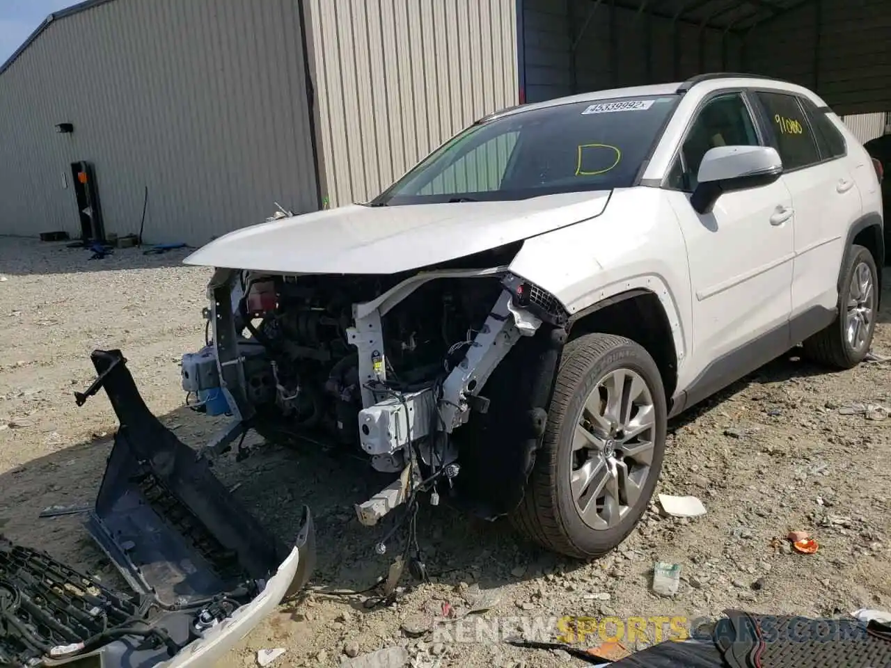 2 Photograph of a damaged car 2T3A1RFV3KC002592 TOYOTA RAV4 2019