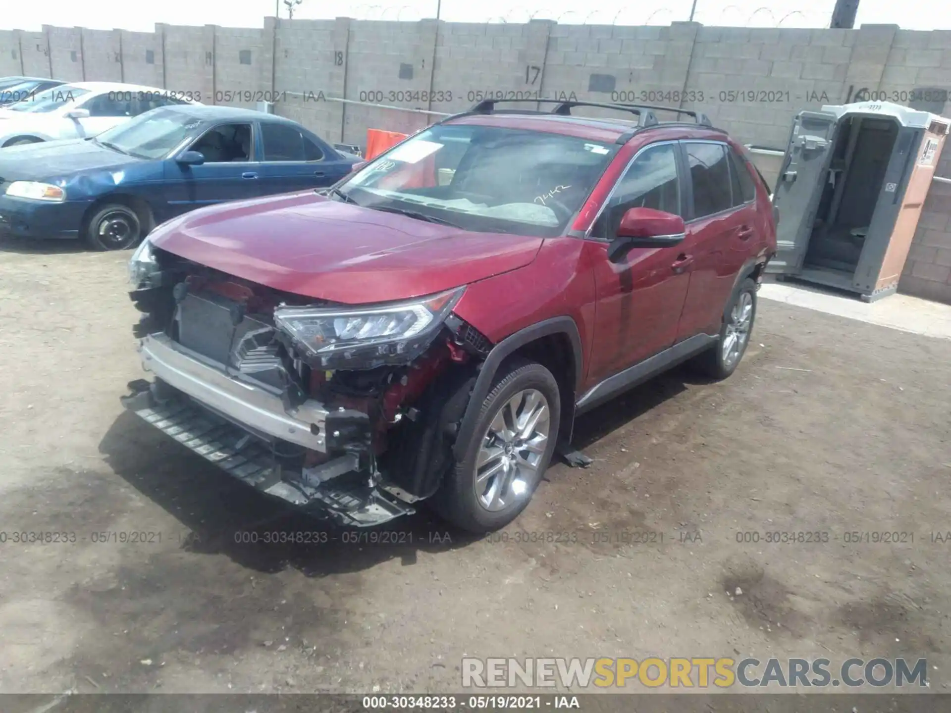 2 Фотография поврежденного автомобиля 2T3A1RFV6KW052126 TOYOTA RAV4 2019