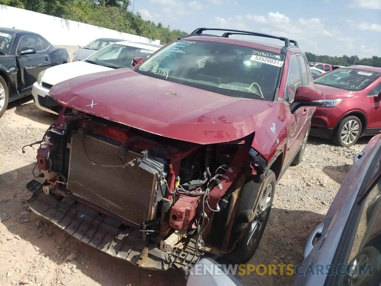 2 Photograph of a damaged car 2T3A1RFV7KW020592 TOYOTA RAV4 2019