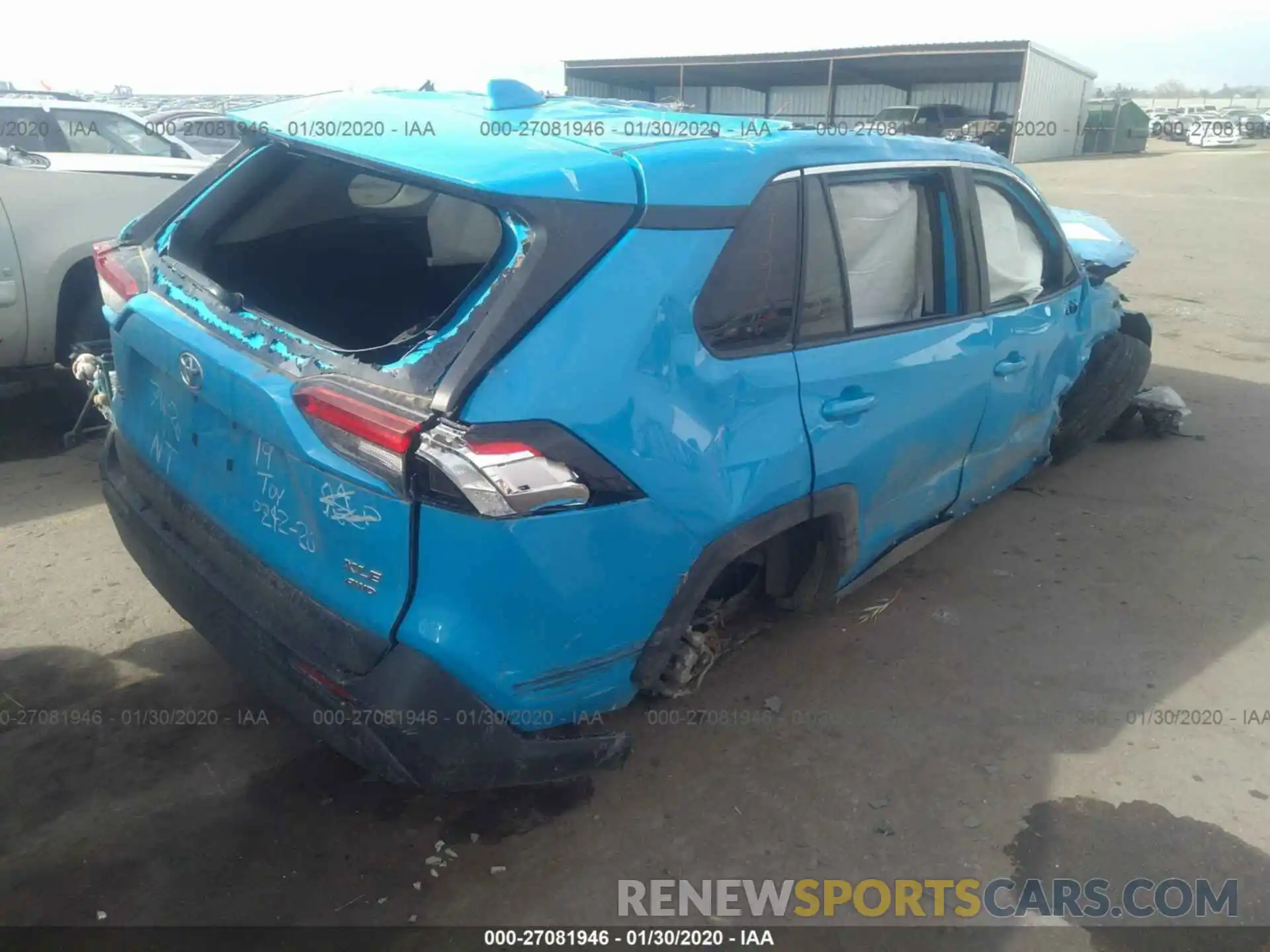 4 Фотография поврежденного автомобиля 2T3A1RFVXKW079152 TOYOTA RAV4 2019