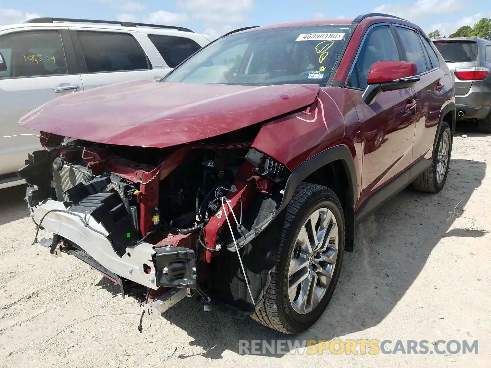 2 Photograph of a damaged car 2T3C1RFV0KC021142 TOYOTA RAV4 2019