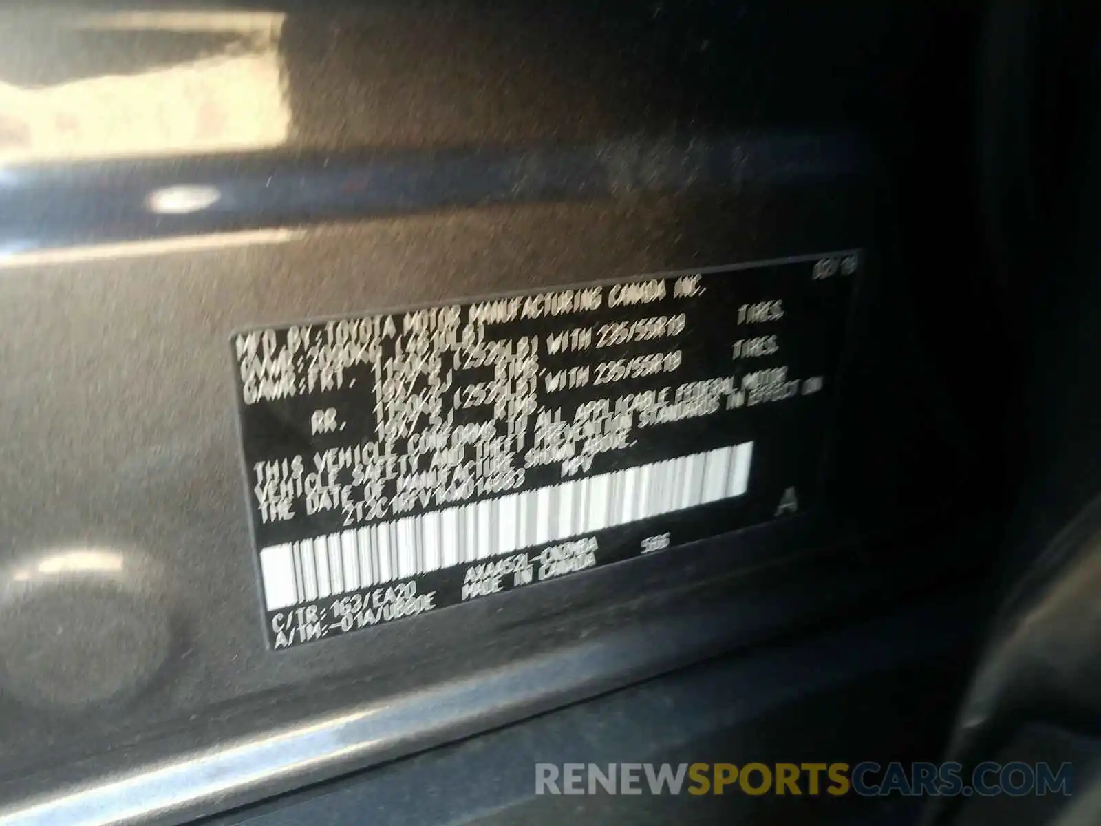 10 Photograph of a damaged car 2T3C1RFV1KW014683 TOYOTA RAV4 2019