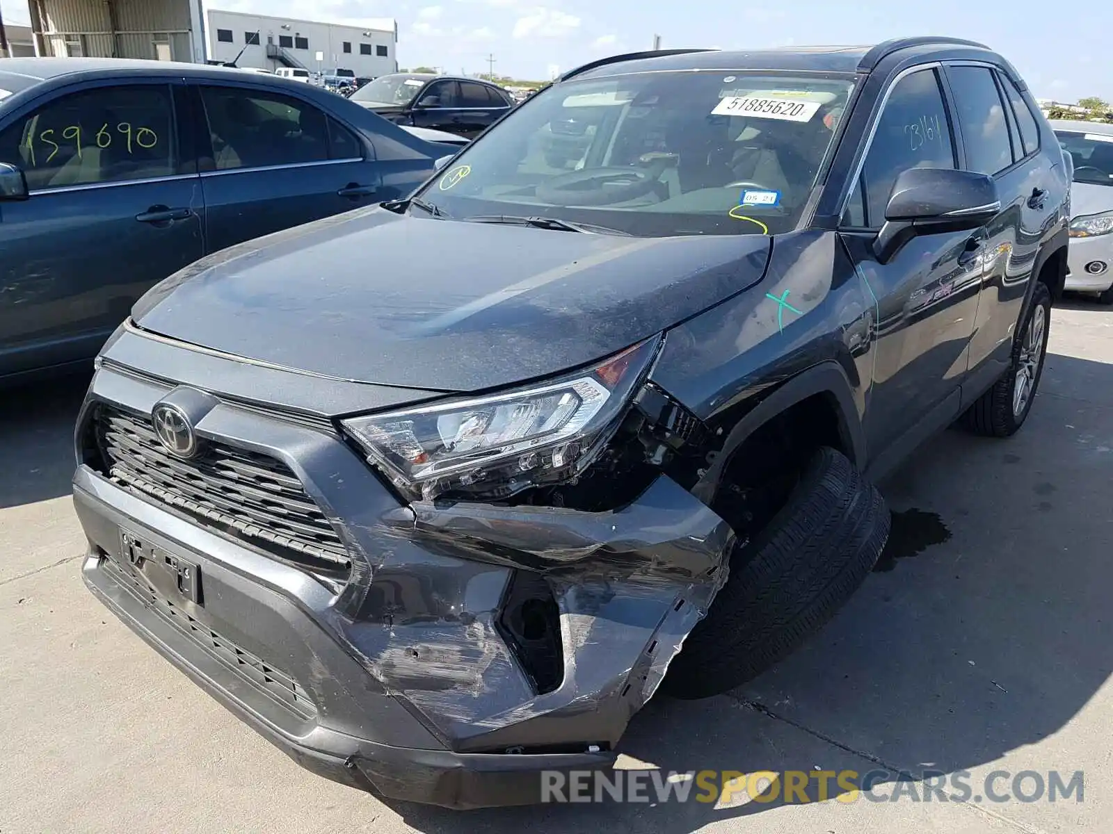 2 Photograph of a damaged car 2T3C1RFV2KC001295 TOYOTA RAV4 2019