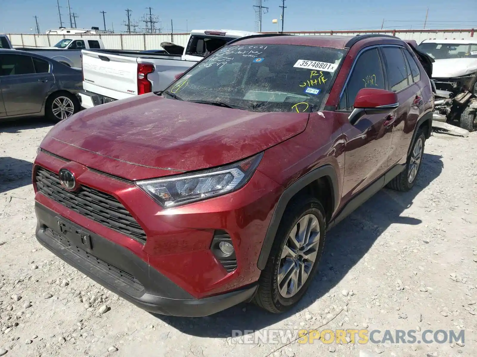 2 Фотография поврежденного автомобиля 2T3C1RFV3KW011414 TOYOTA RAV4 2019