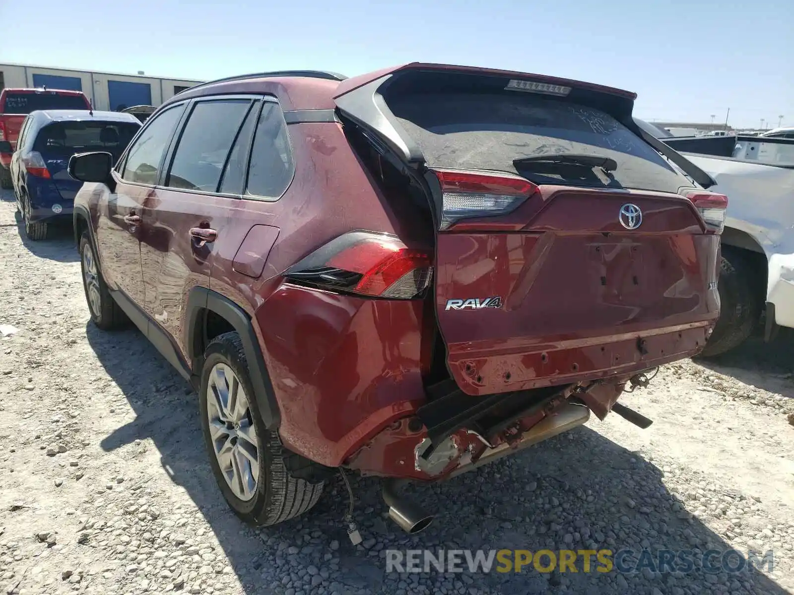 3 Photograph of a damaged car 2T3C1RFV3KW011414 TOYOTA RAV4 2019