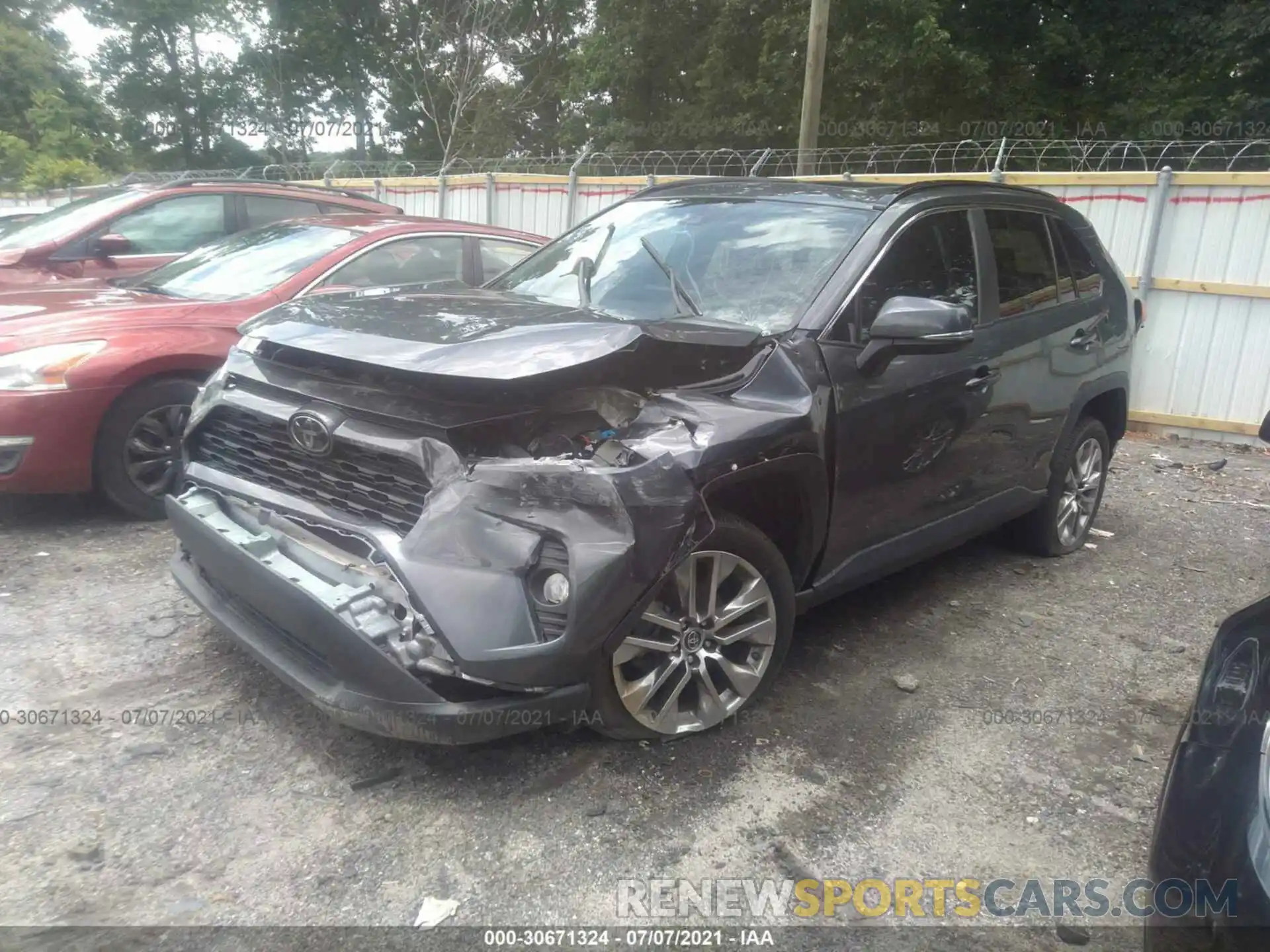 2 Photograph of a damaged car 2T3C1RFV4KC012783 TOYOTA RAV4 2019