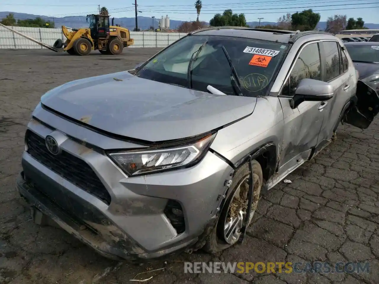 2 Фотография поврежденного автомобиля 2T3C1RFV4KC028756 TOYOTA RAV4 2019