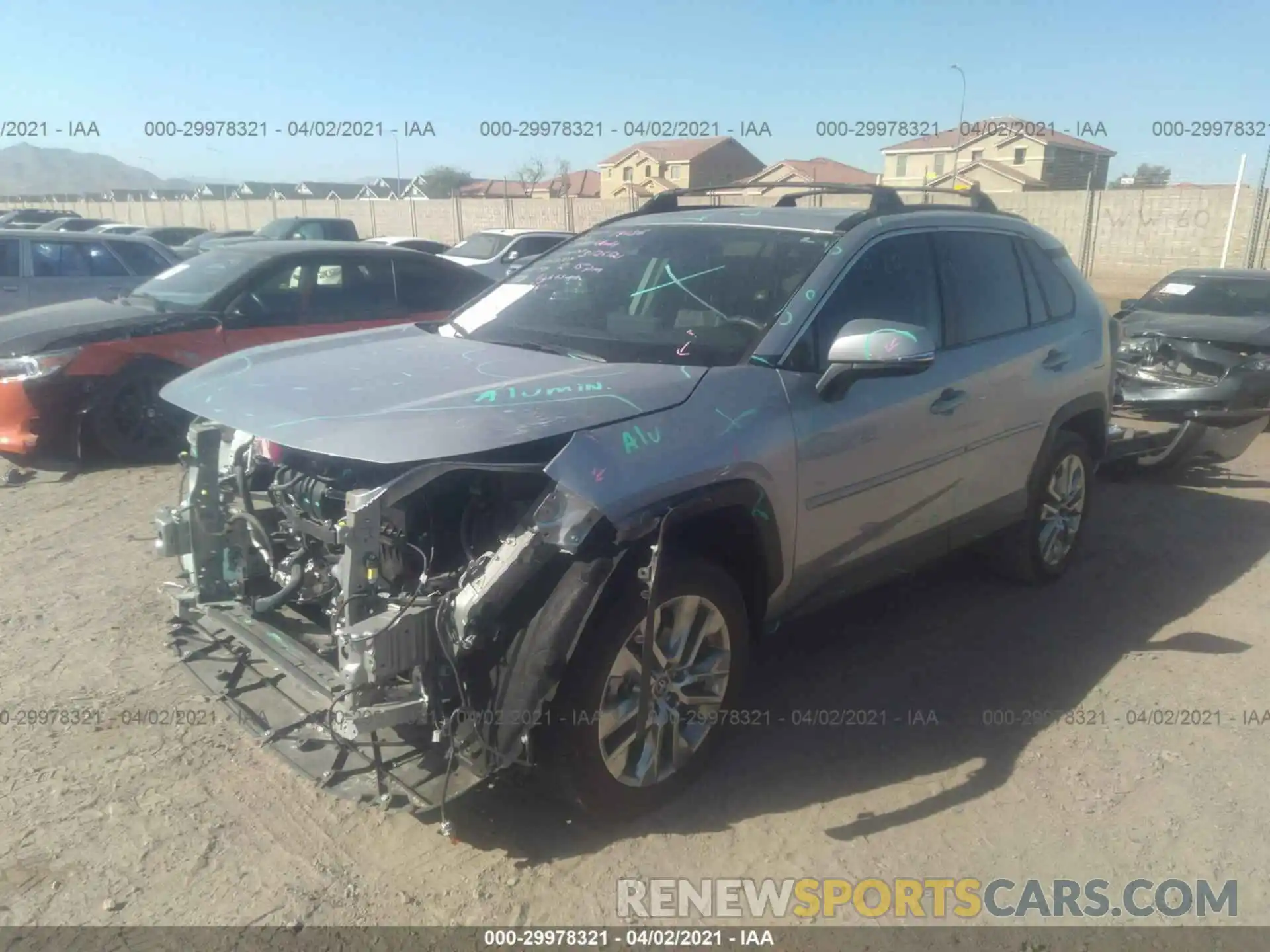 2 Photograph of a damaged car 2T3C1RFV4KW025709 TOYOTA RAV4 2019