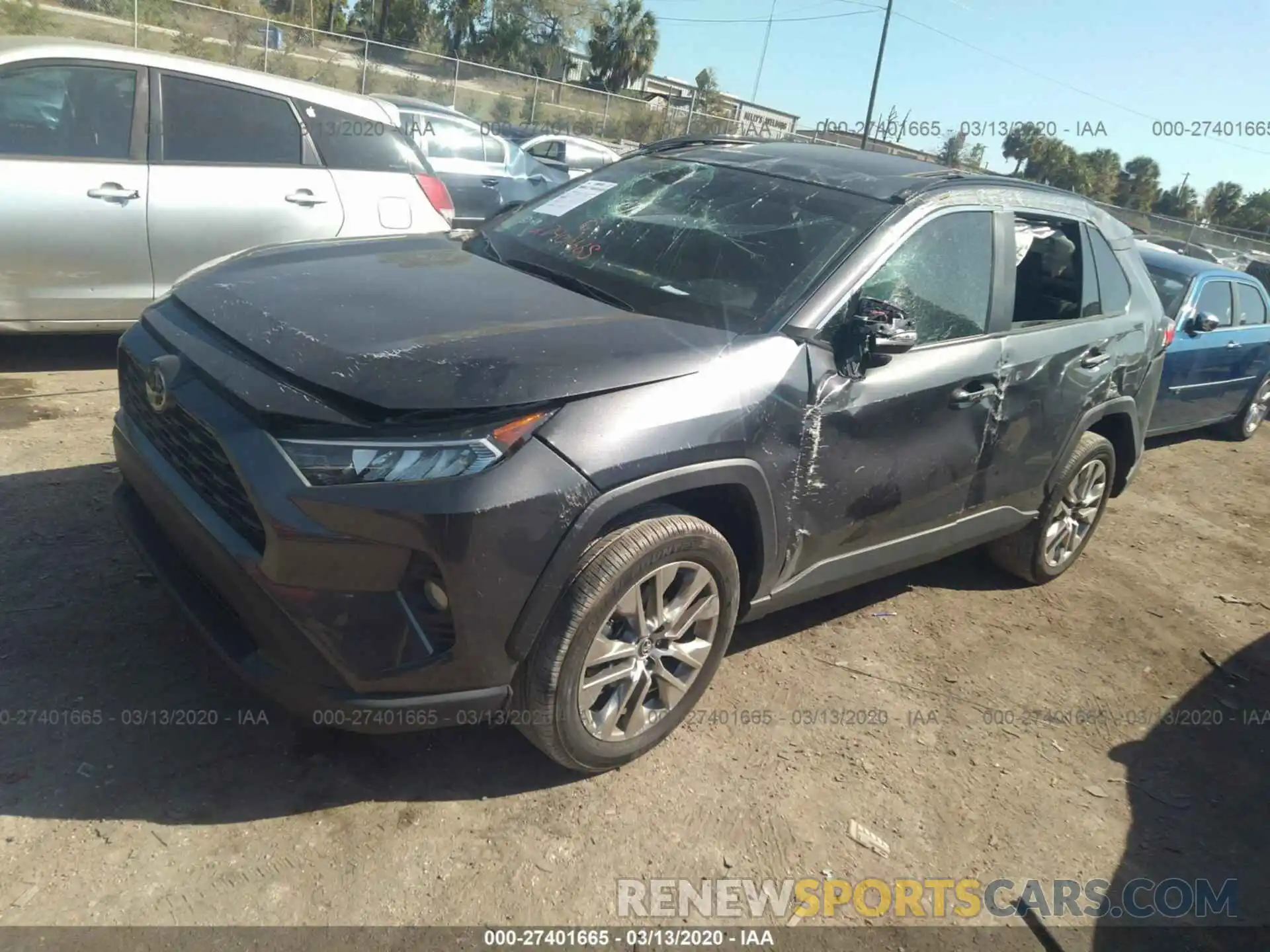 2 Photograph of a damaged car 2T3C1RFV6KC012185 TOYOTA RAV4 2019