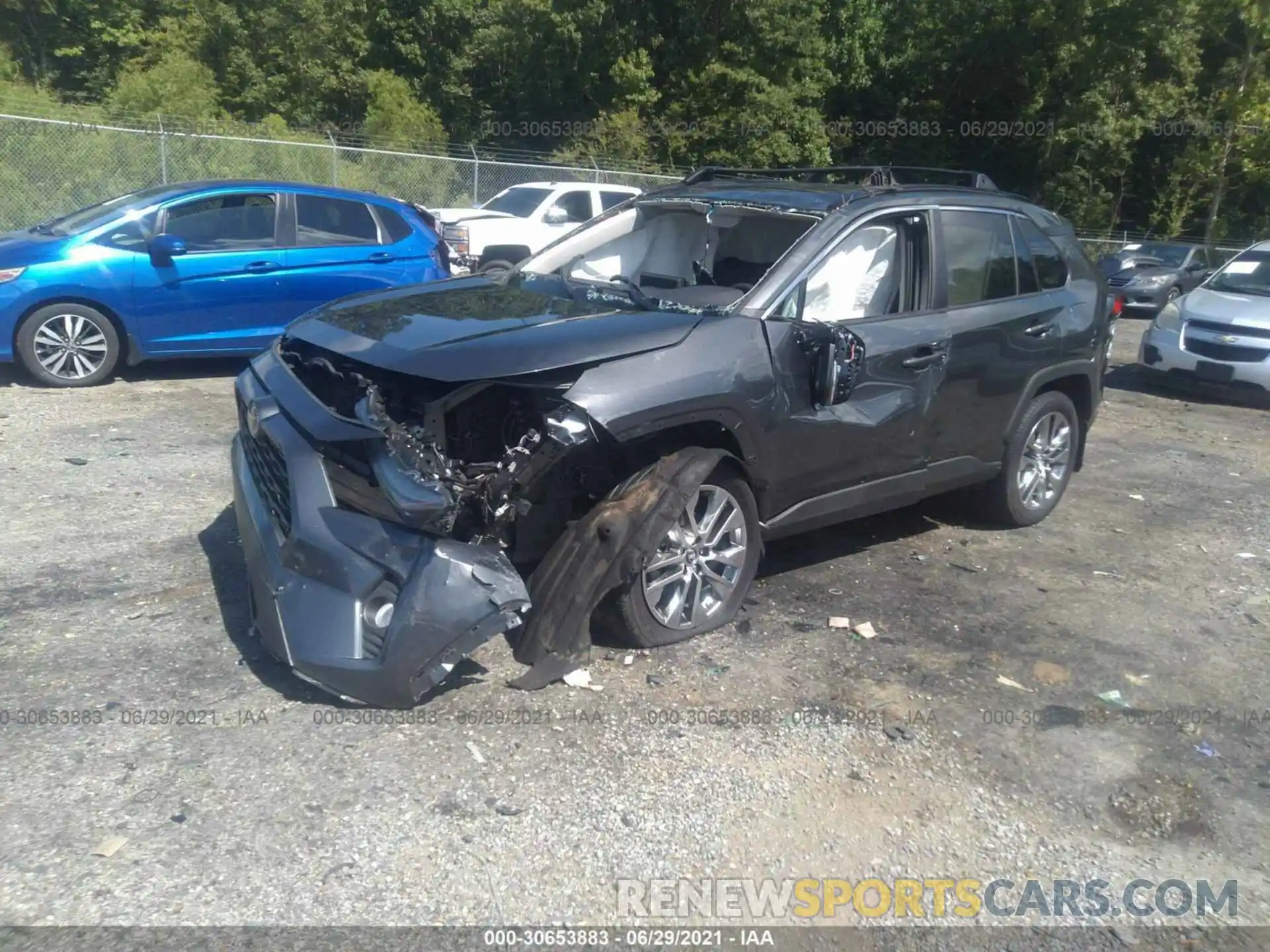 2 Photograph of a damaged car 2T3C1RFV7KC030629 TOYOTA RAV4 2019