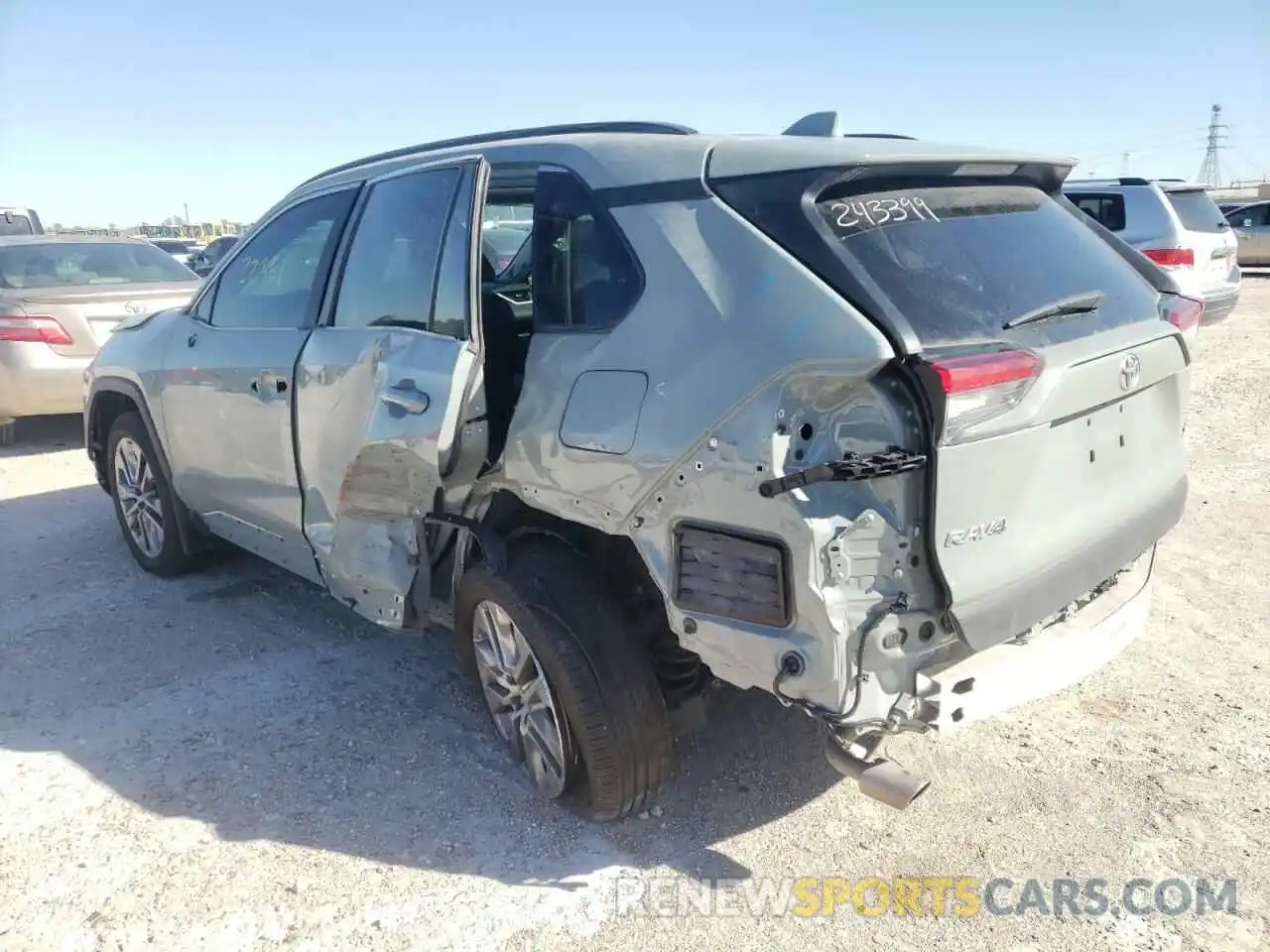 3 Photograph of a damaged car 2T3C1RFV9KW037144 TOYOTA RAV4 2019