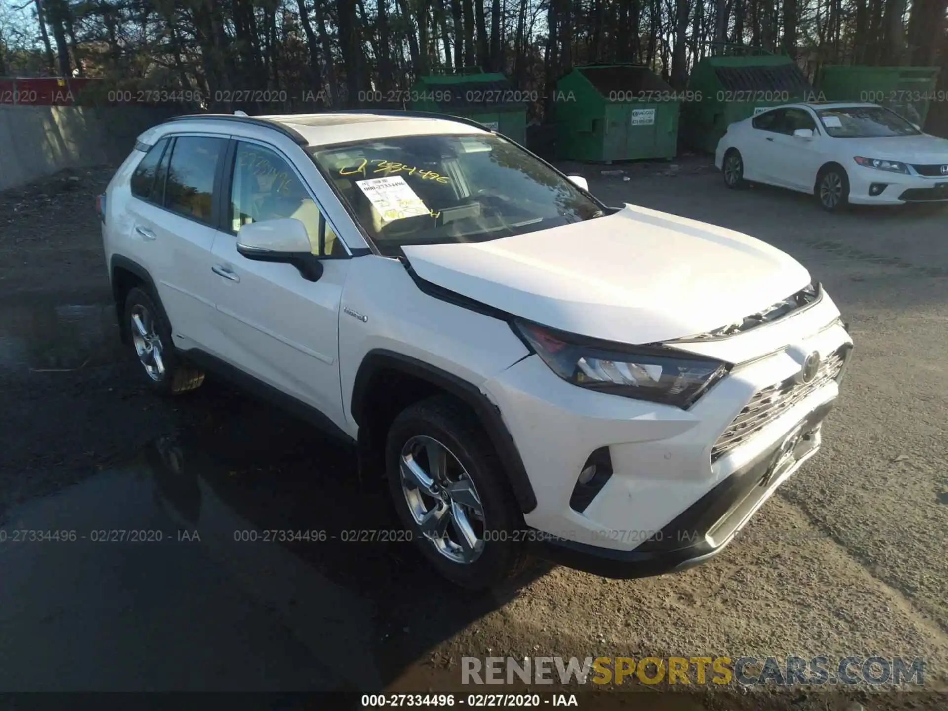 1 Photograph of a damaged car 2T3DWRFV0KW013384 TOYOTA RAV4 2019