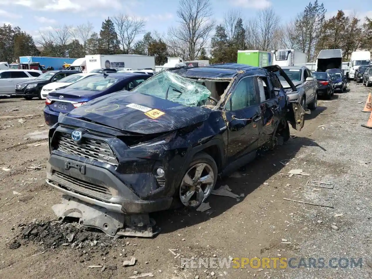 2 Photograph of a damaged car 2T3DWRFV0KW017774 TOYOTA RAV4 2019