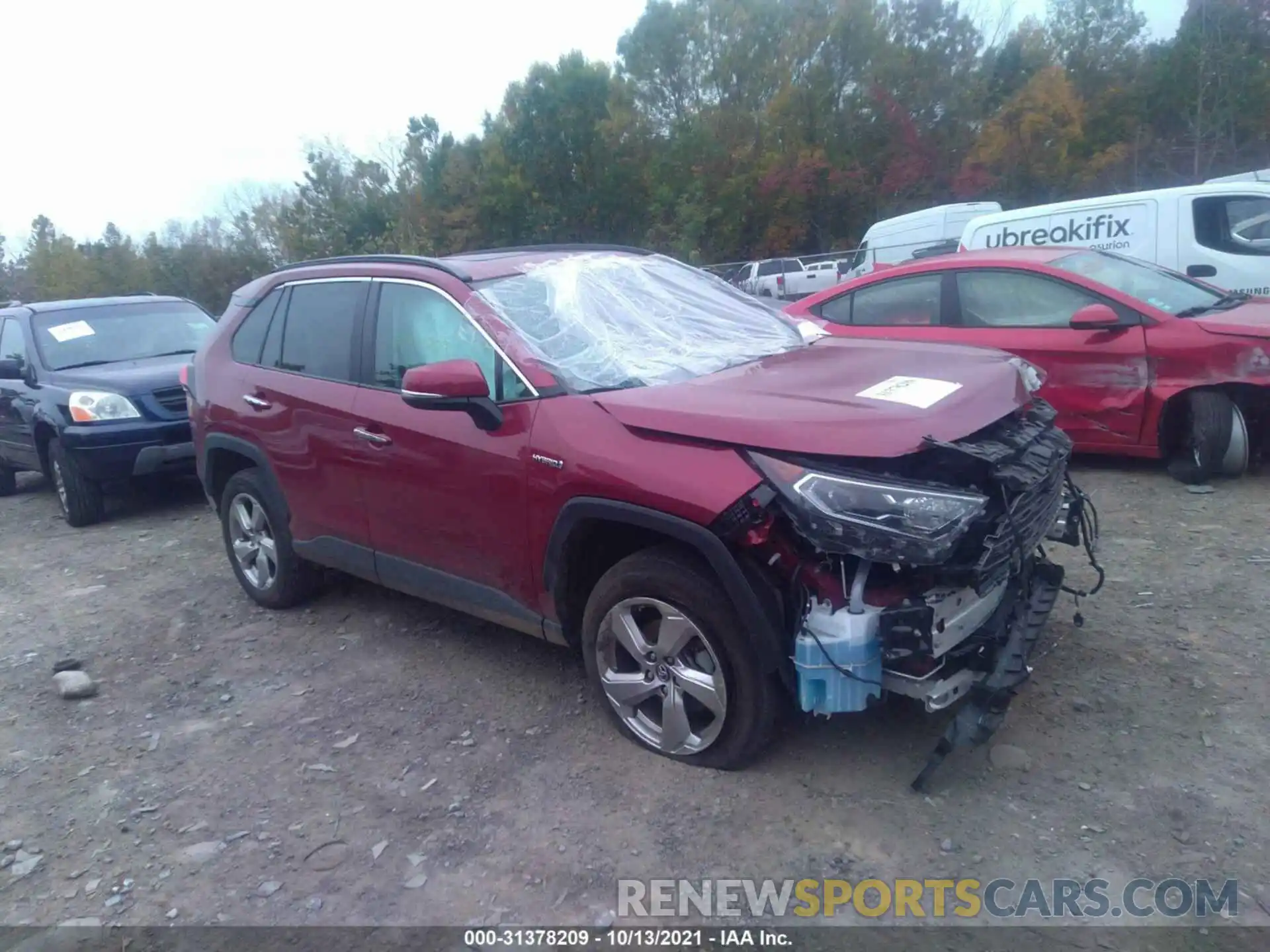 1 Photograph of a damaged car 2T3DWRFV0KW041671 TOYOTA RAV4 2019