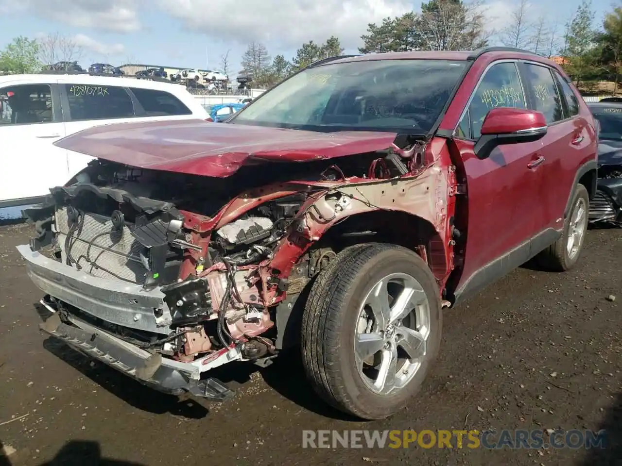 2 Photograph of a damaged car 2T3DWRFV2KW014715 TOYOTA RAV4 2019