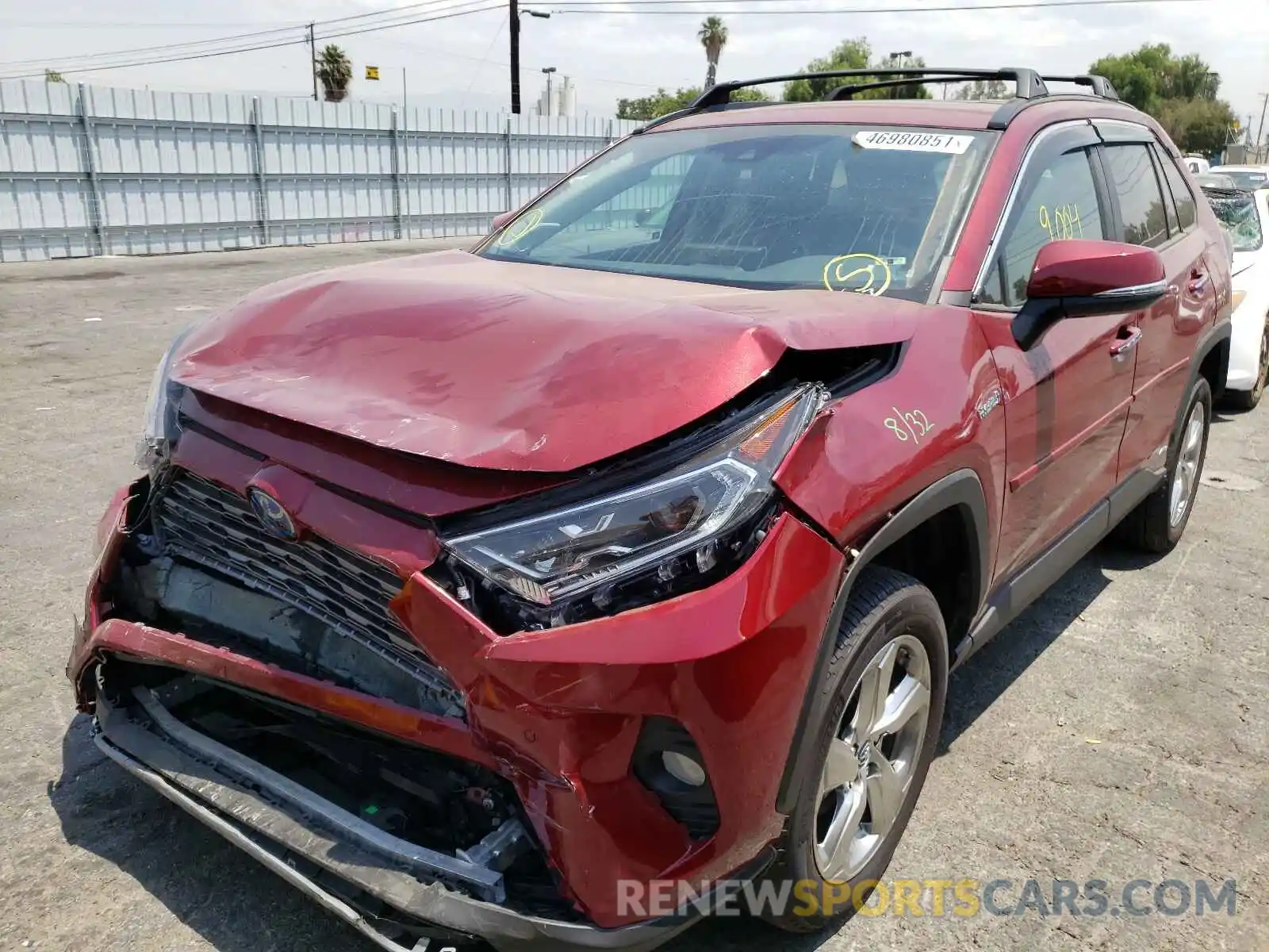 2 Photograph of a damaged car 2T3DWRFV5KW046218 TOYOTA RAV4 2019