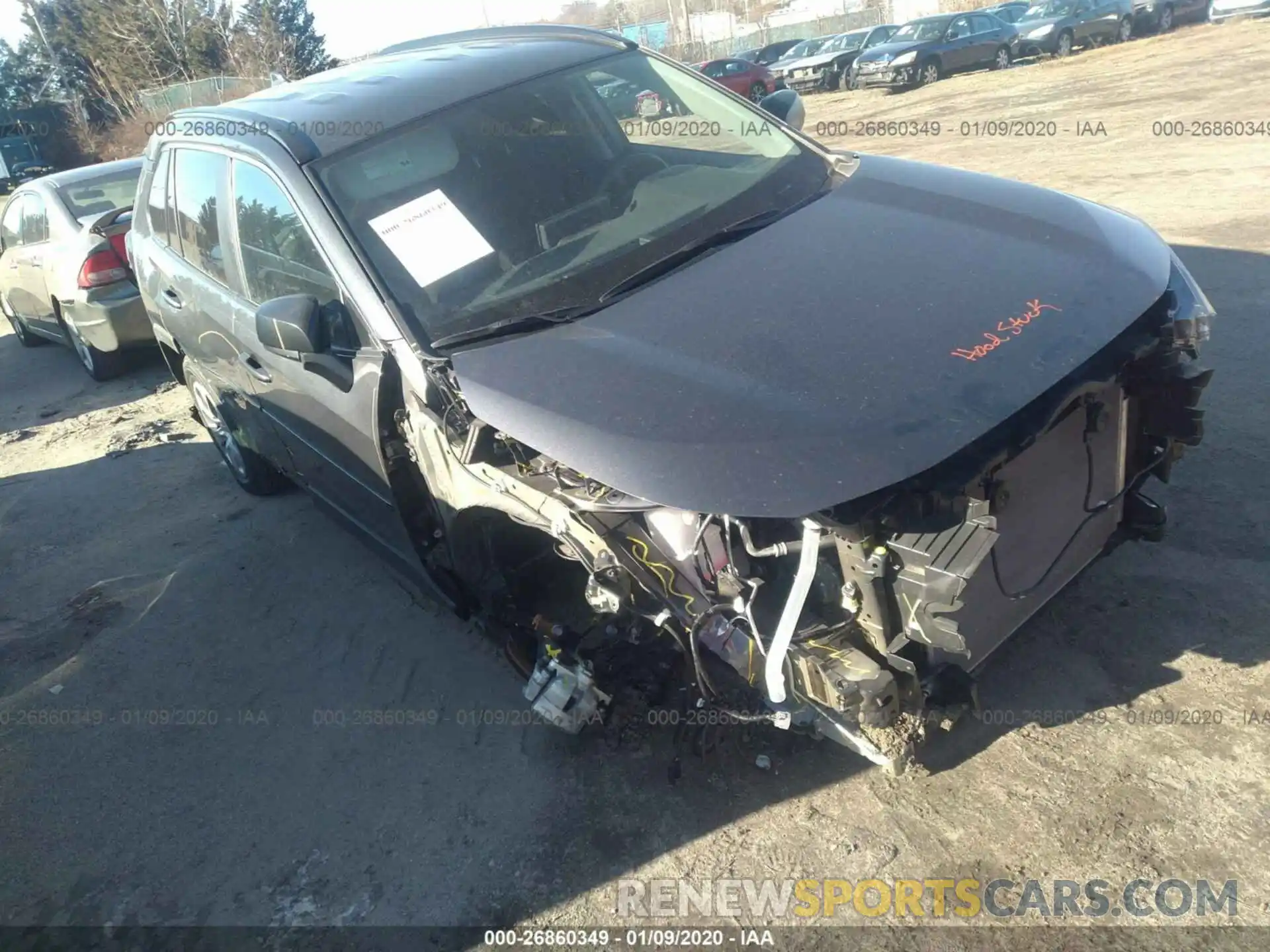 1 Photograph of a damaged car 2T3F1RFV0KC021977 TOYOTA RAV4 2019