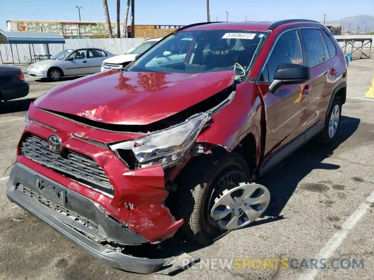 2 Photograph of a damaged car 2T3F1RFV0KW015062 TOYOTA RAV4 2019