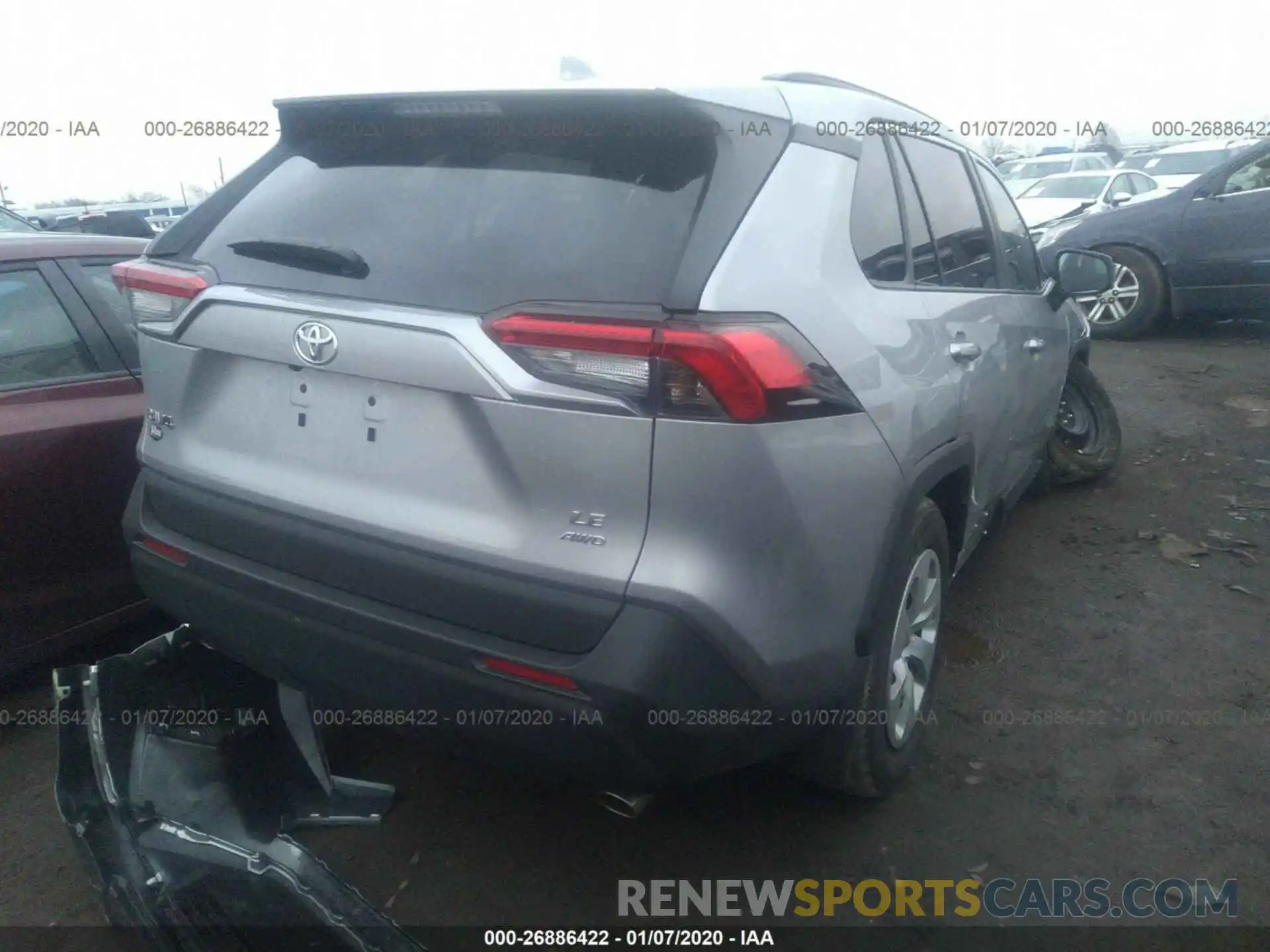 3 Фотография поврежденного автомобиля 2T3F1RFV1KC041350 TOYOTA RAV4 2019