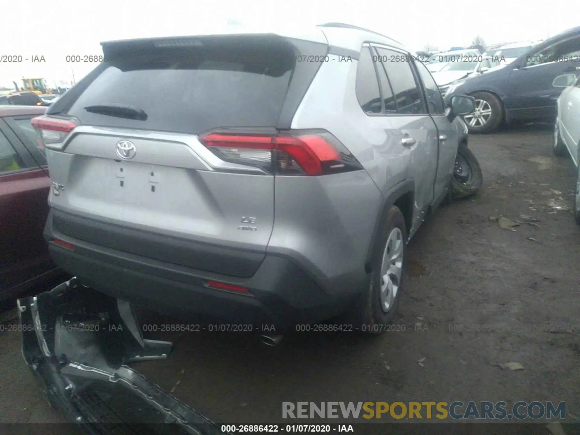 4 Фотография поврежденного автомобиля 2T3F1RFV1KC041350 TOYOTA RAV4 2019