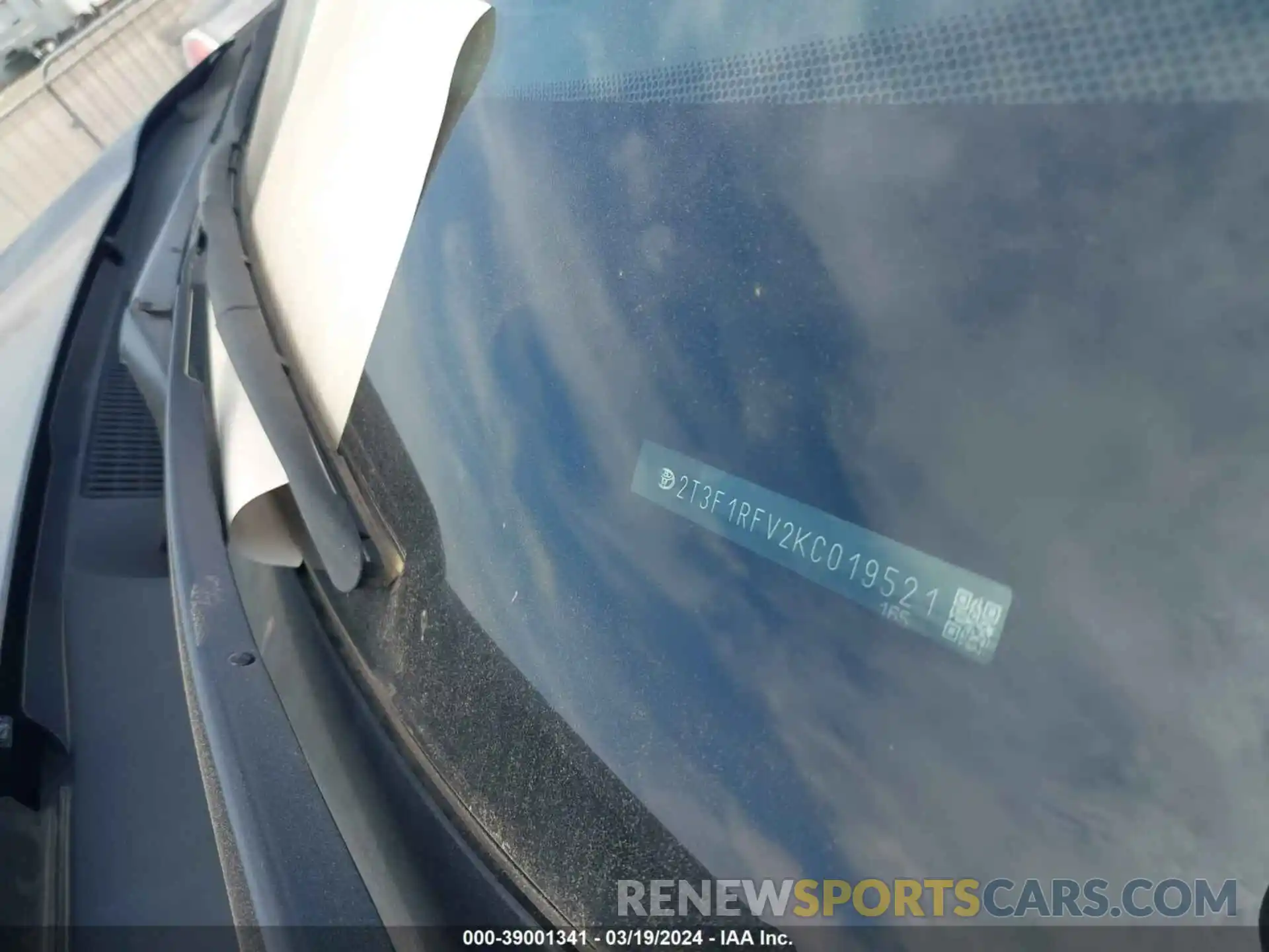 9 Photograph of a damaged car 2T3F1RFV2KC019521 TOYOTA RAV4 2019