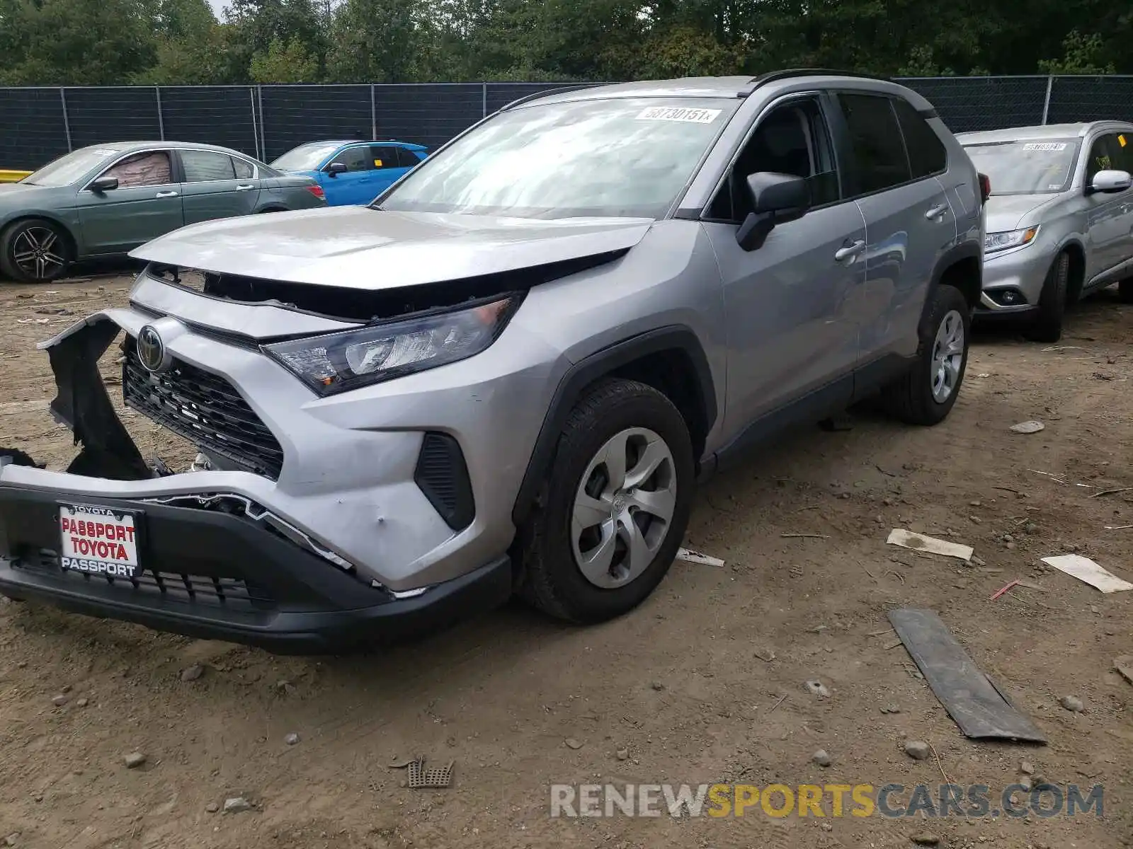 2 Photograph of a damaged car 2T3F1RFV5KC041402 TOYOTA RAV4 2019