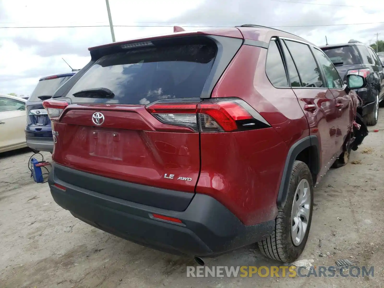 4 Фотография поврежденного автомобиля 2T3F1RFV5KW030866 TOYOTA RAV4 2019