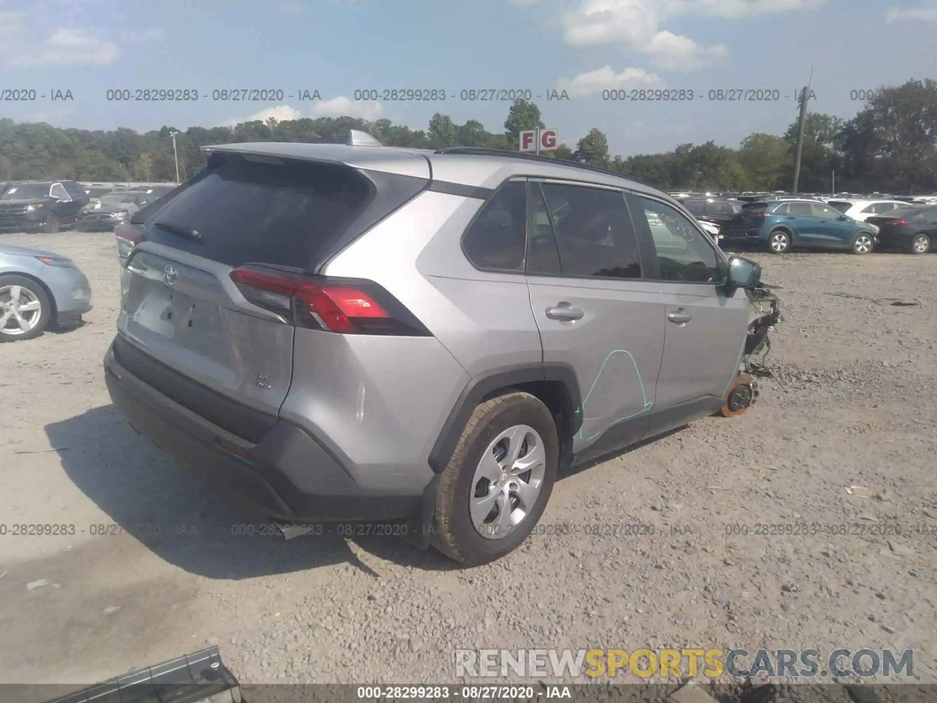 4 Photograph of a damaged car 2T3F1RFV6KW027636 TOYOTA RAV4 2019