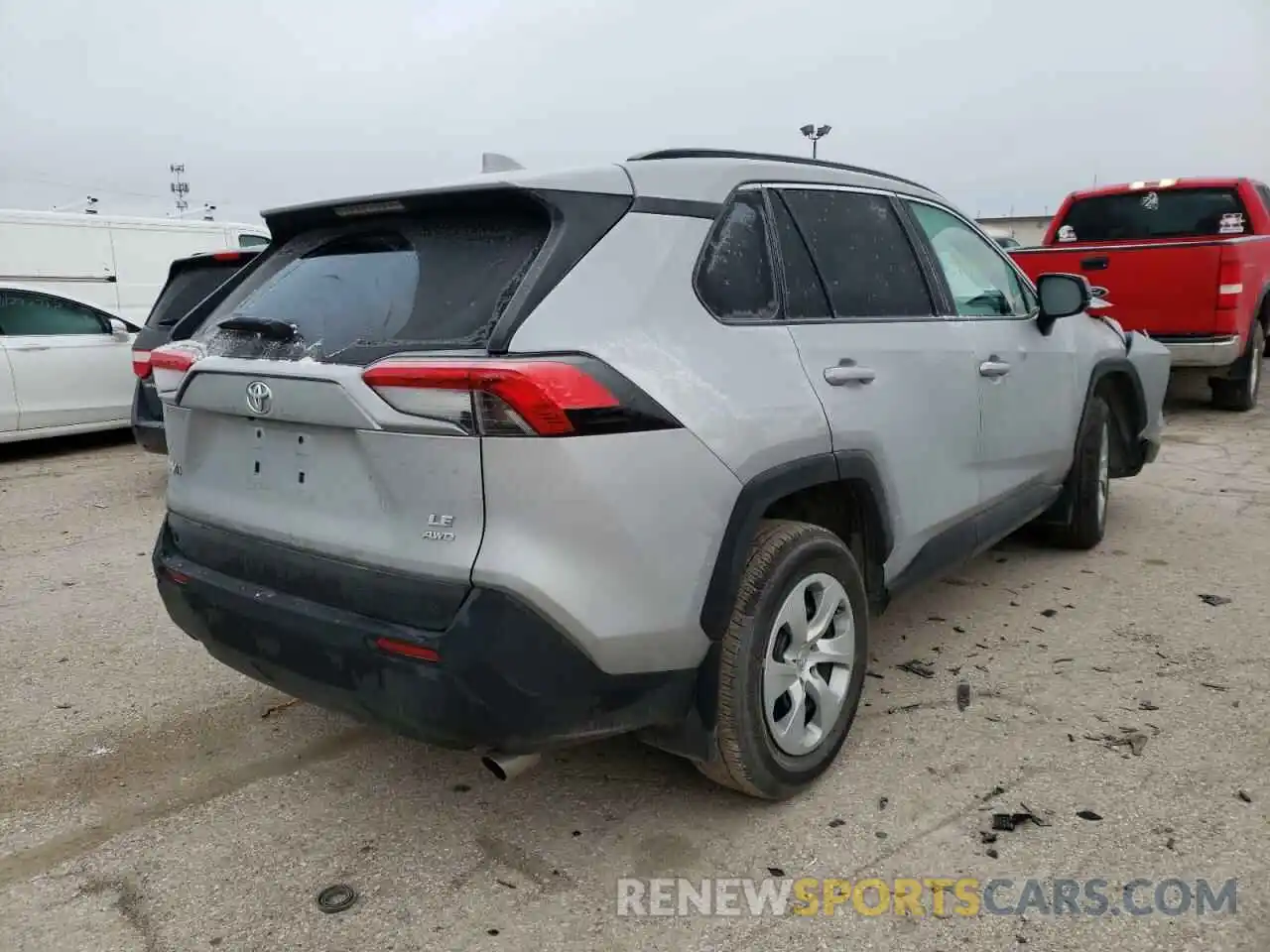 4 Photograph of a damaged car 2T3F1RFV6KW083222 TOYOTA RAV4 2019