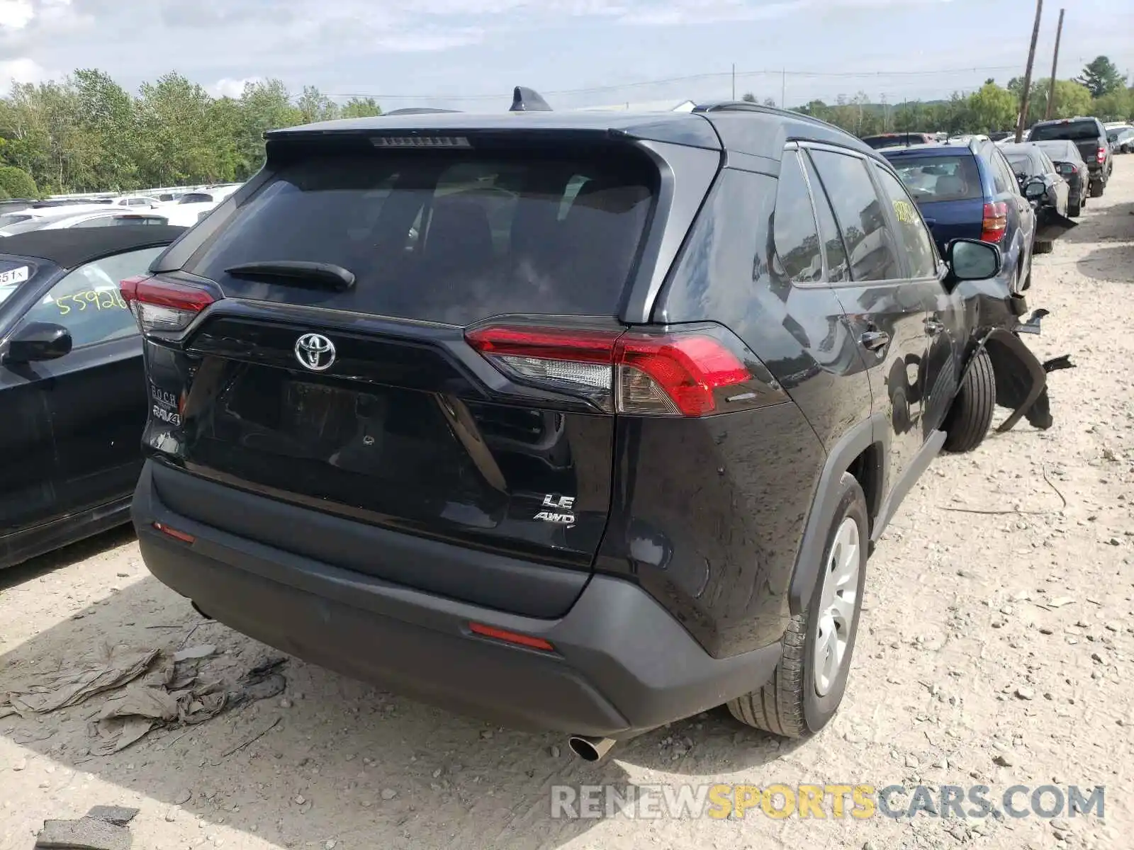 4 Photograph of a damaged car 2T3F1RFV7KC016405 TOYOTA RAV4 2019