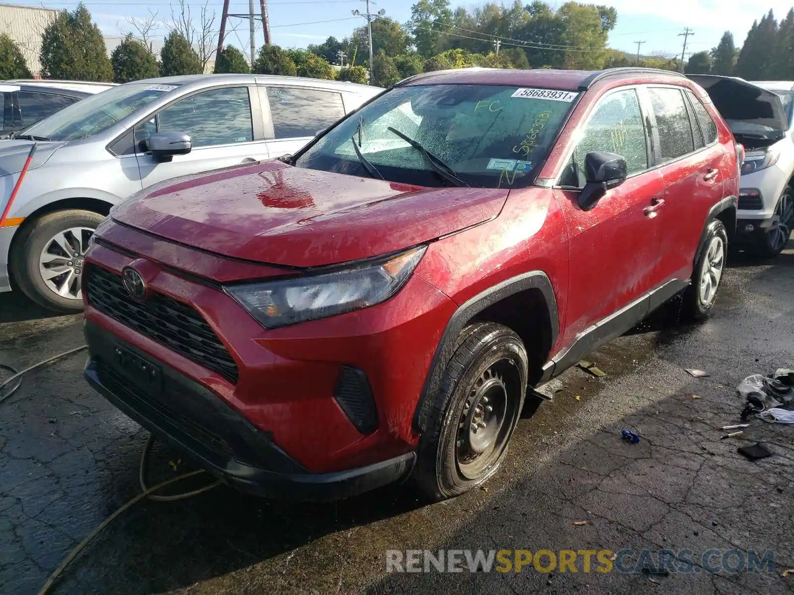 2 Photograph of a damaged car 2T3F1RFV7KC057701 TOYOTA RAV4 2019