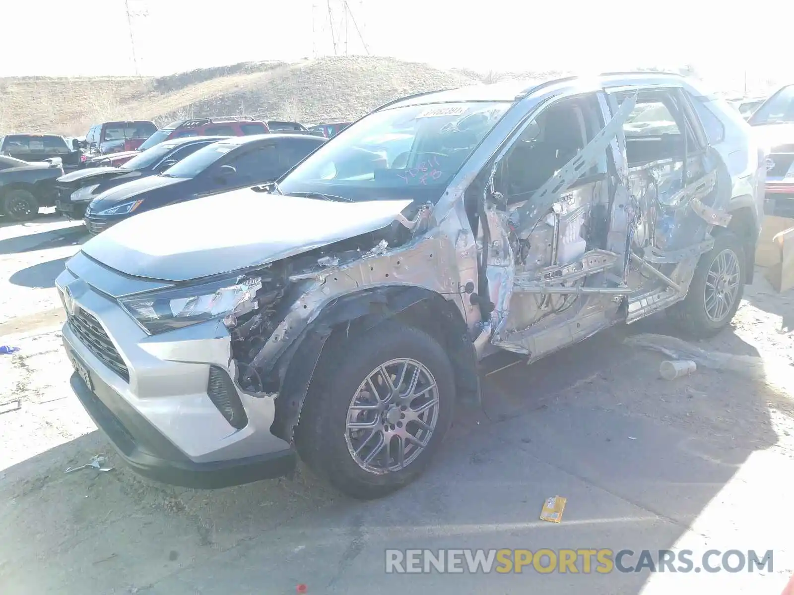 2 Photograph of a damaged car 2T3F1RFV7KW002048 TOYOTA RAV4 2019