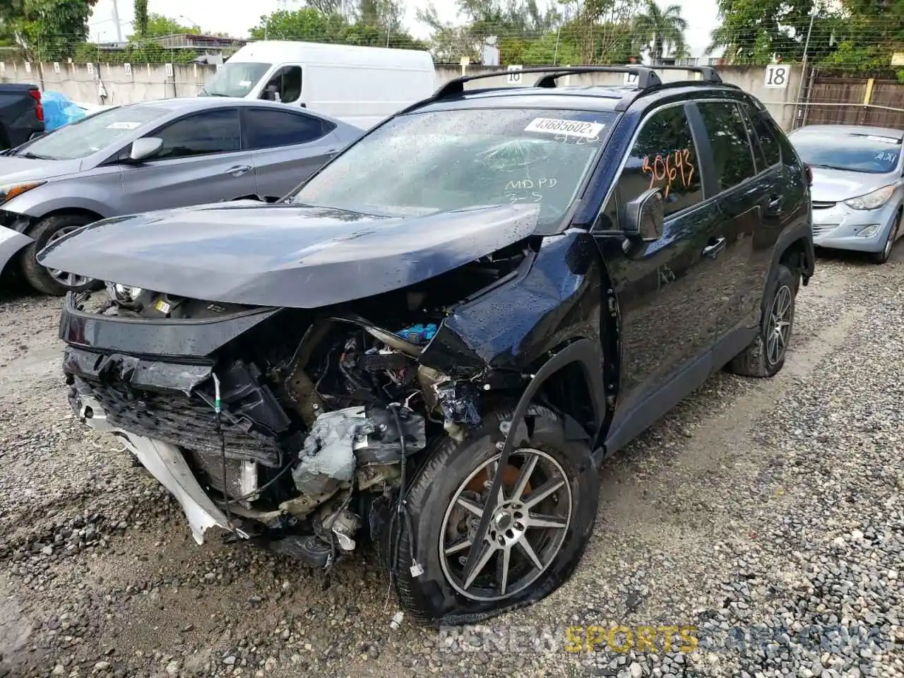 2 Photograph of a damaged car 2T3F1RFV8KW057205 TOYOTA RAV4 2019