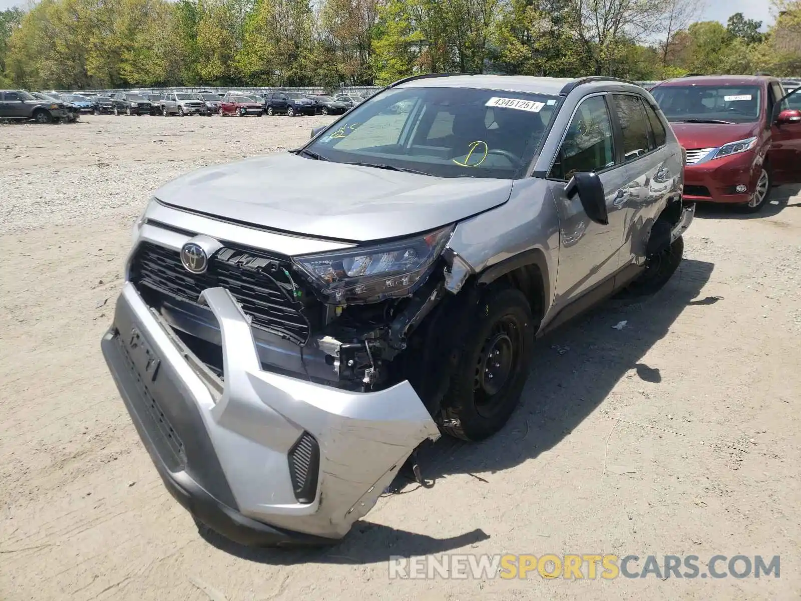 2 Photograph of a damaged car 2T3F1RFVXKW050160 TOYOTA RAV4 2019