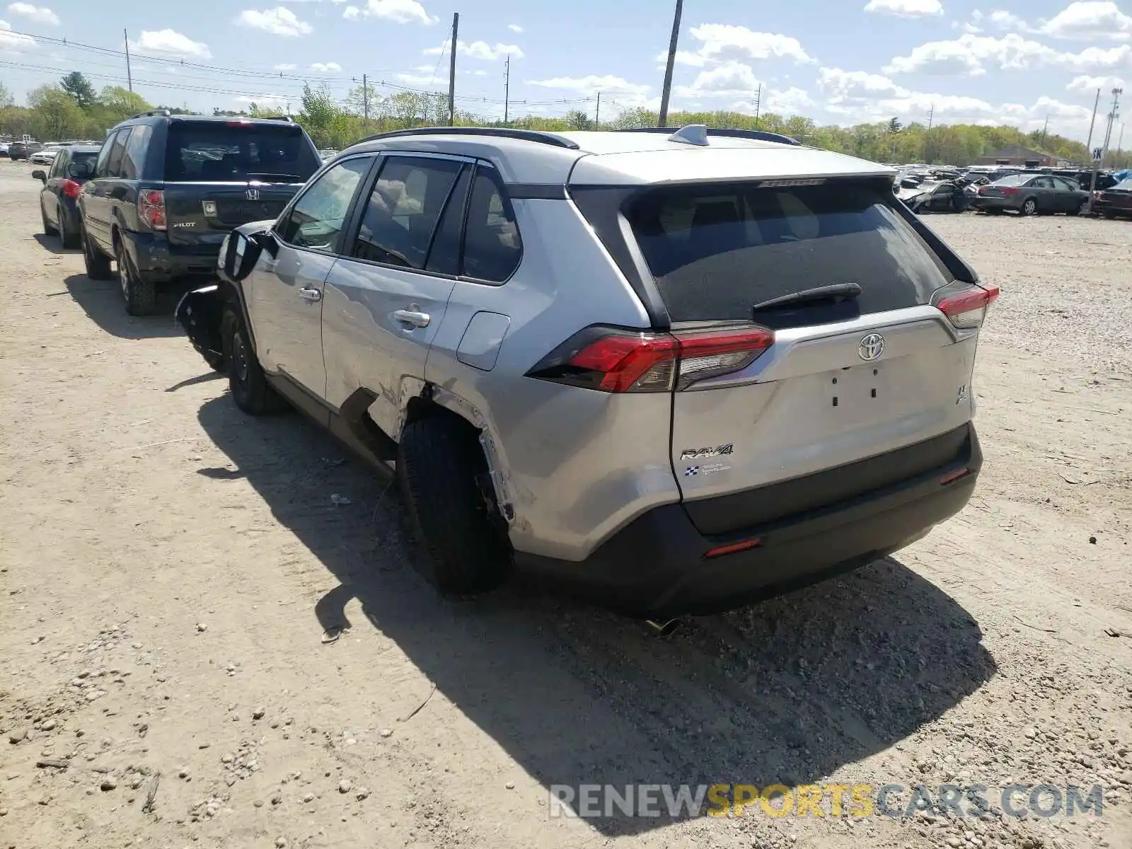 3 Фотография поврежденного автомобиля 2T3F1RFVXKW050160 TOYOTA RAV4 2019