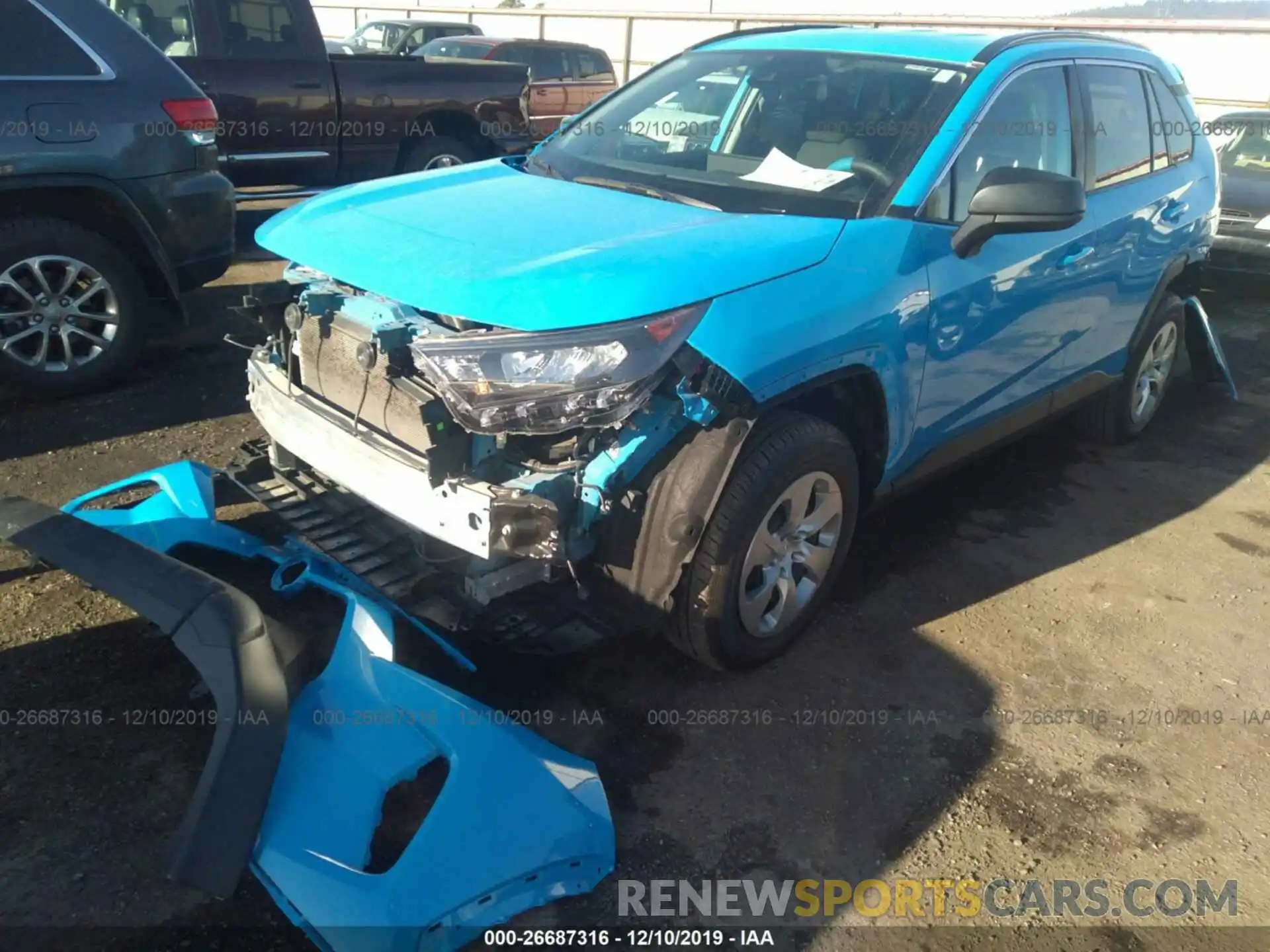 2 Photograph of a damaged car 2T3F1RFVXKW055939 TOYOTA RAV4 2019