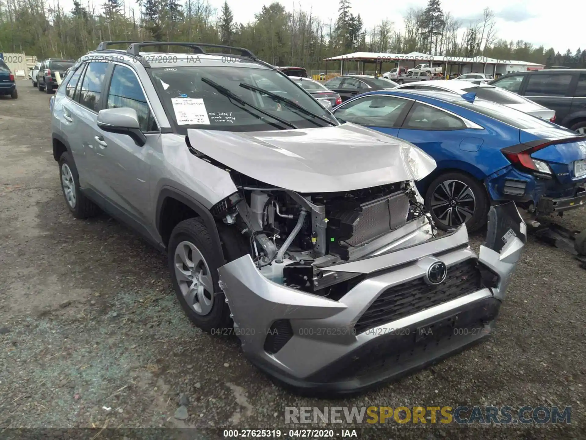 1 Photograph of a damaged car 2T3G1RFV3KC051317 TOYOTA RAV4 2019