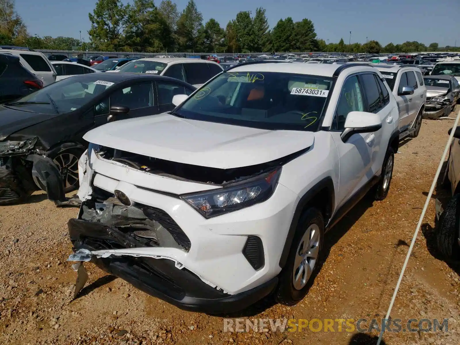 2 Photograph of a damaged car 2T3G1RFV5KC026614 TOYOTA RAV4 2019