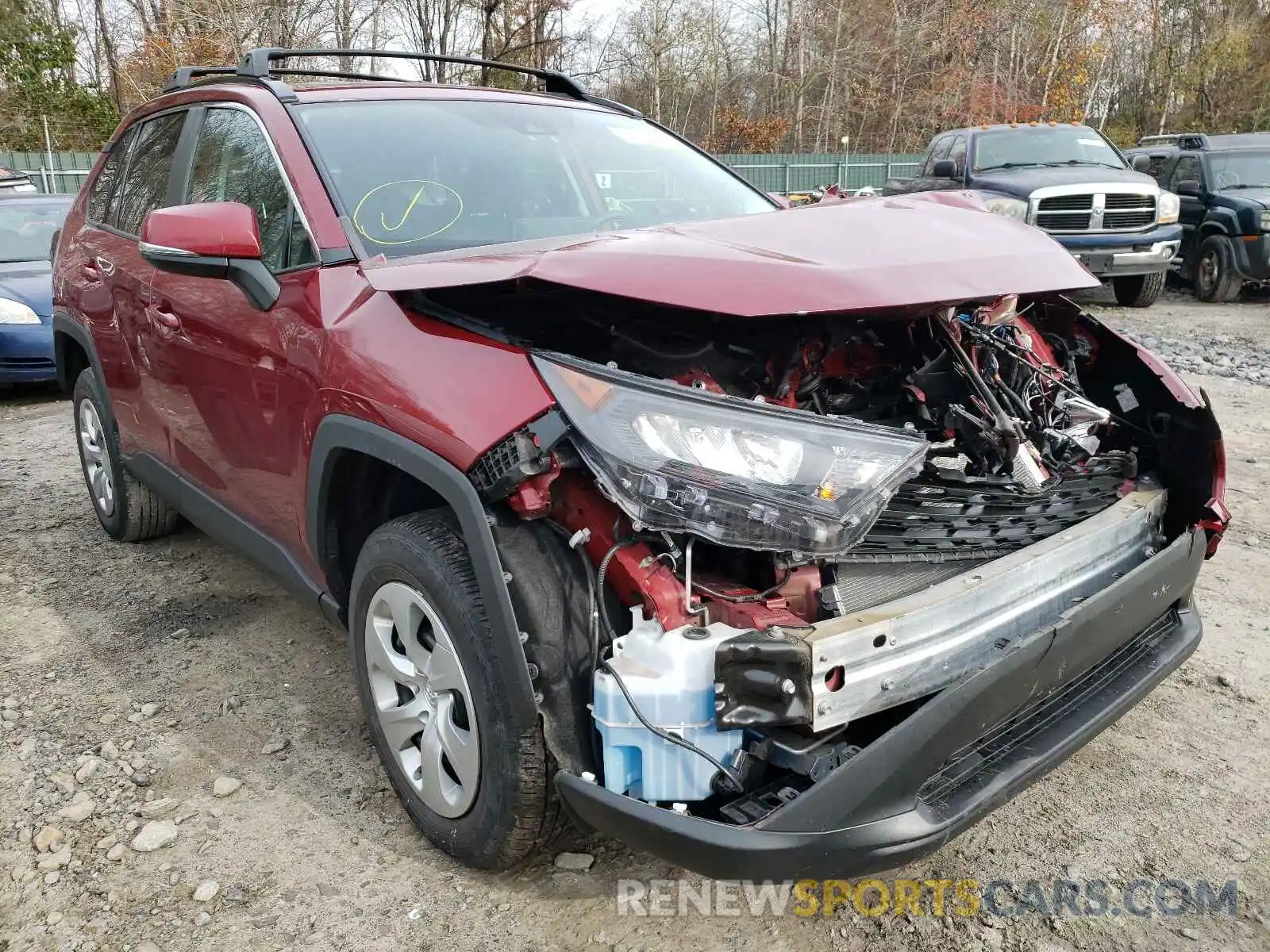 1 Photograph of a damaged car 2T3G1RFV5KW045372 TOYOTA RAV4 2019