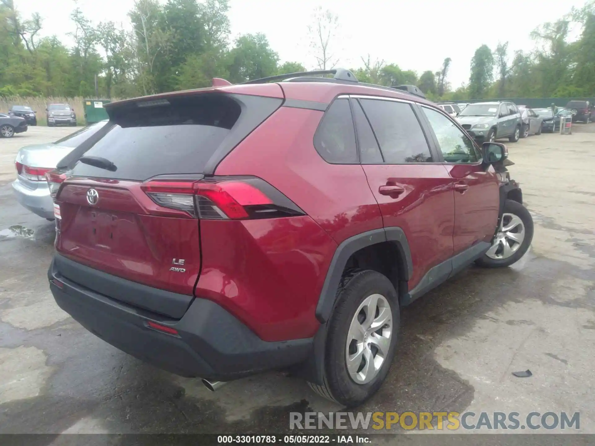 4 Photograph of a damaged car 2T3G1RFV8KW001320 TOYOTA RAV4 2019