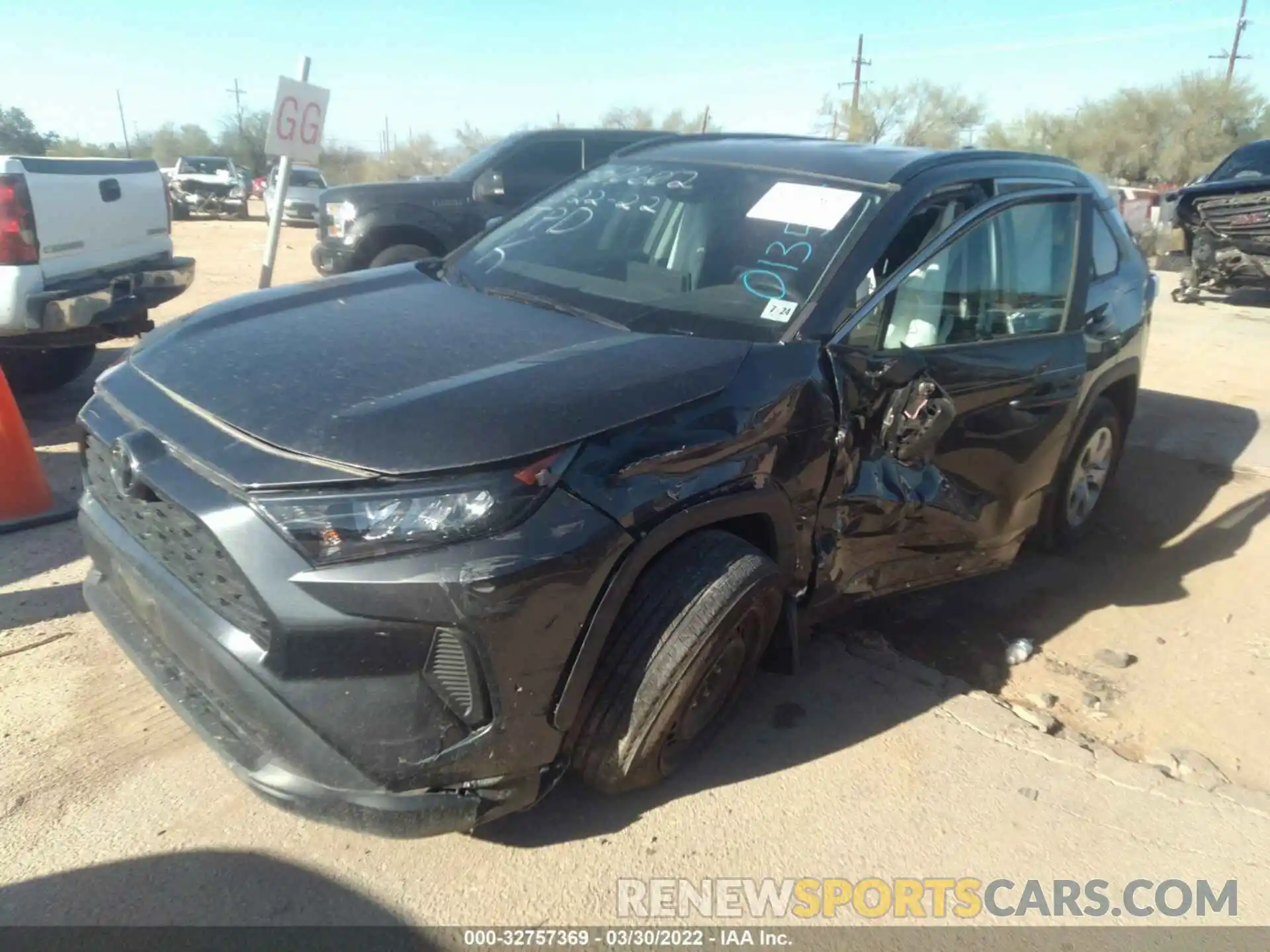 2 Photograph of a damaged car 2T3G1RFV9KC013526 TOYOTA RAV4 2019