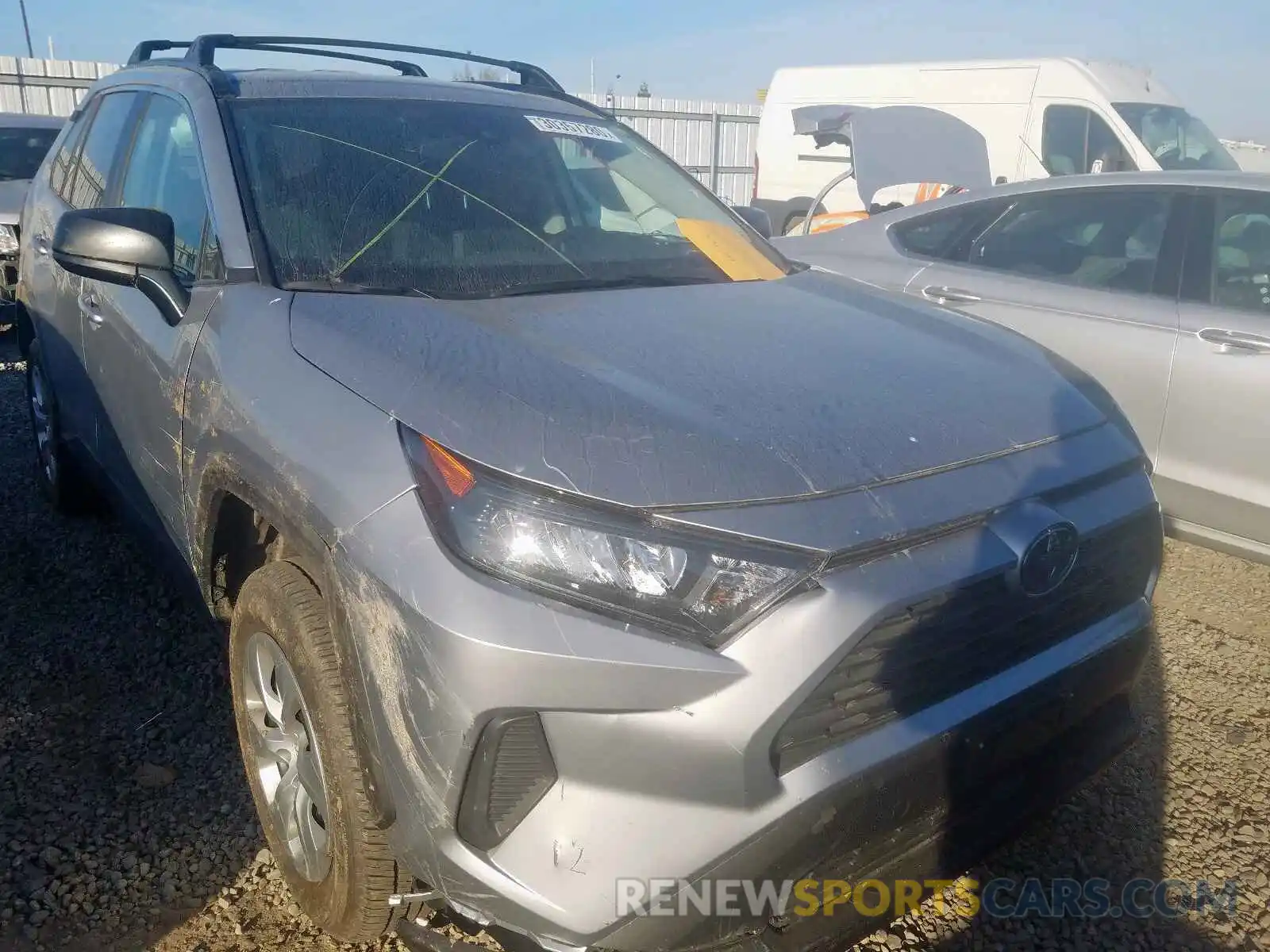 1 Photograph of a damaged car 2T3H1RFV0KC011331 TOYOTA RAV4 2019