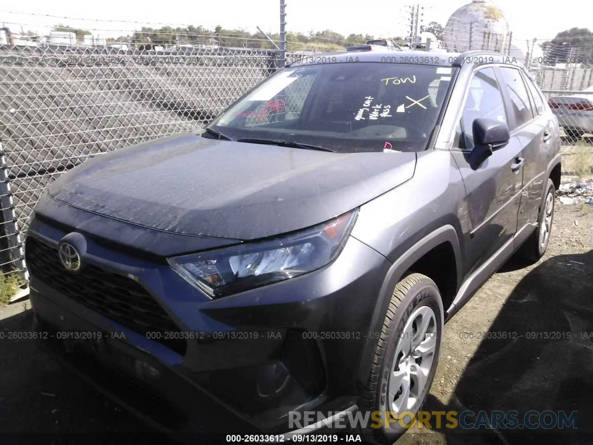 2 Photograph of a damaged car 2T3H1RFV0KW012476 TOYOTA RAV4 2019