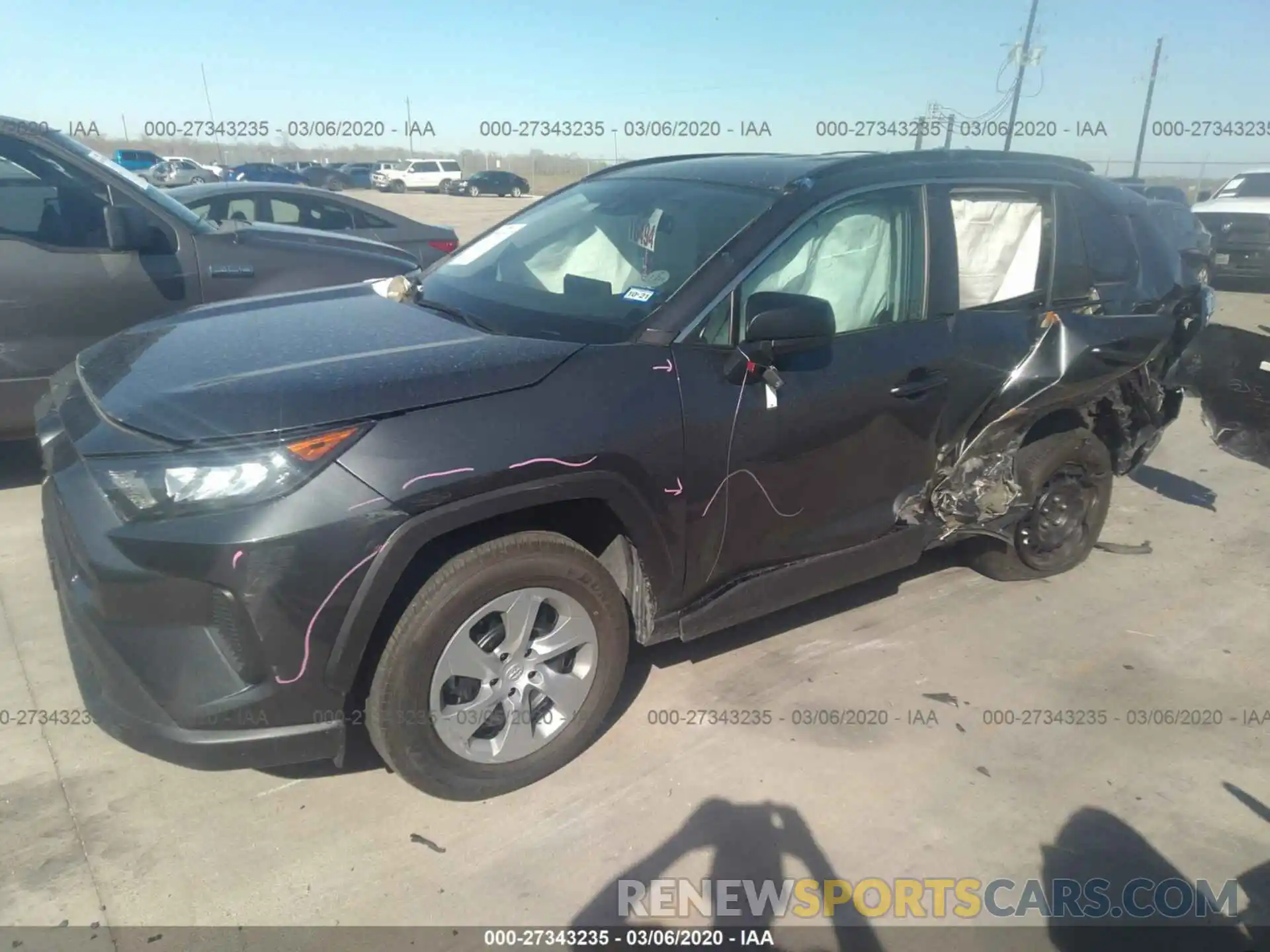 2 Photograph of a damaged car 2T3H1RFV1KC028428 TOYOTA RAV4 2019